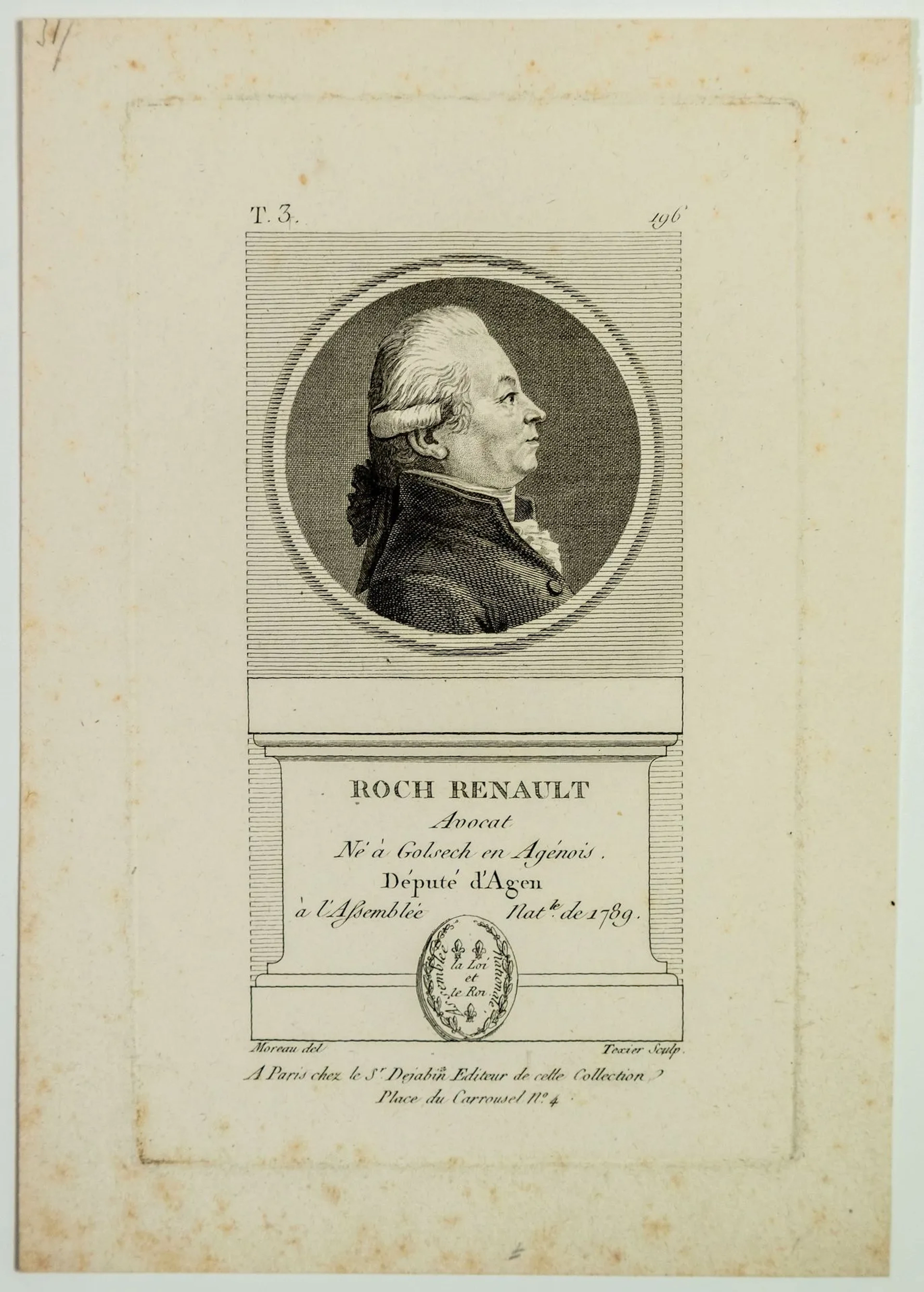 Roch RENAULT, Lawyer, Deputy for AGEN in the National Assemb - Lot 176