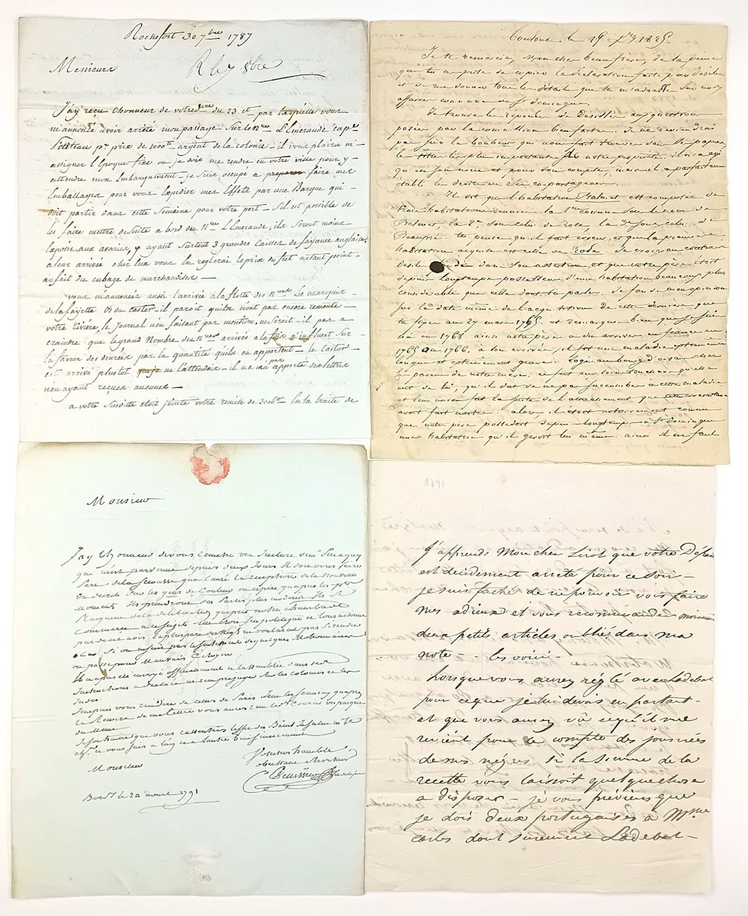 SANTO DOMINGO. SLAVERY. 4 Letters: Embarkation for SANTO DOM - Lot 122