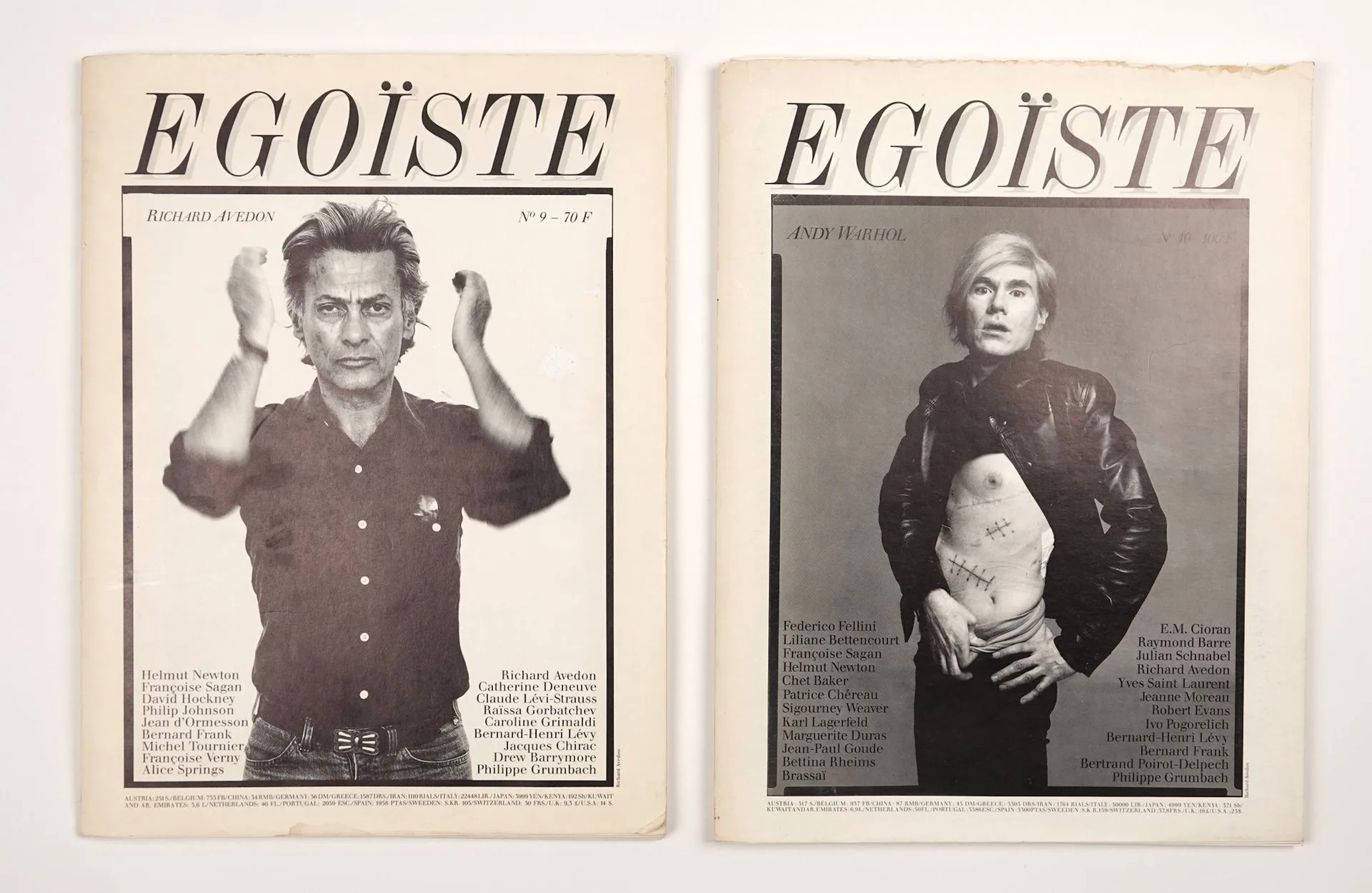 Two photographic books, "Selfish", Richard Avedon (N°9) and - Lot 99