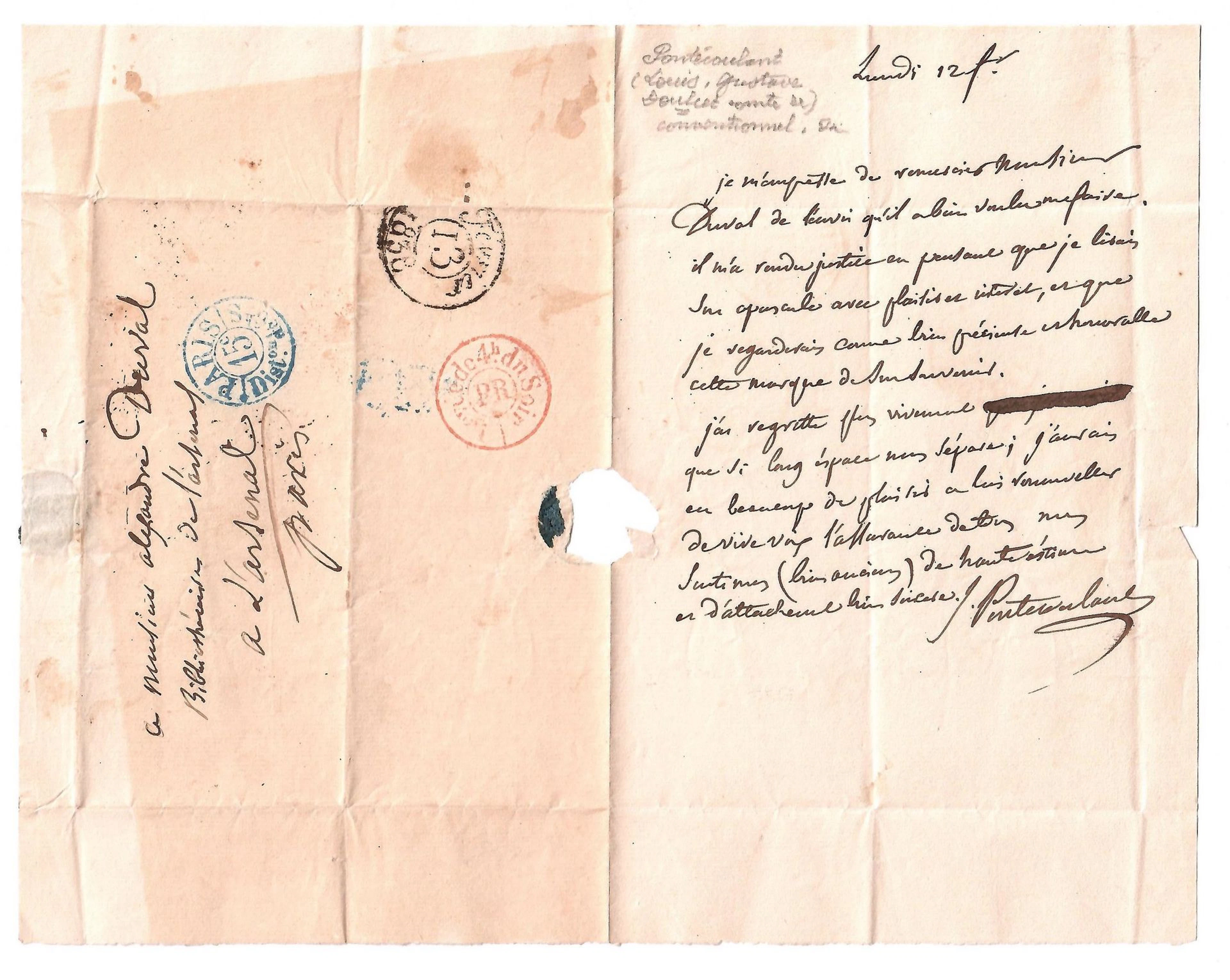CALVADOS. Louis Gustave DOULCET DE PONTÉCOULANT, Delegate to - Lot 513