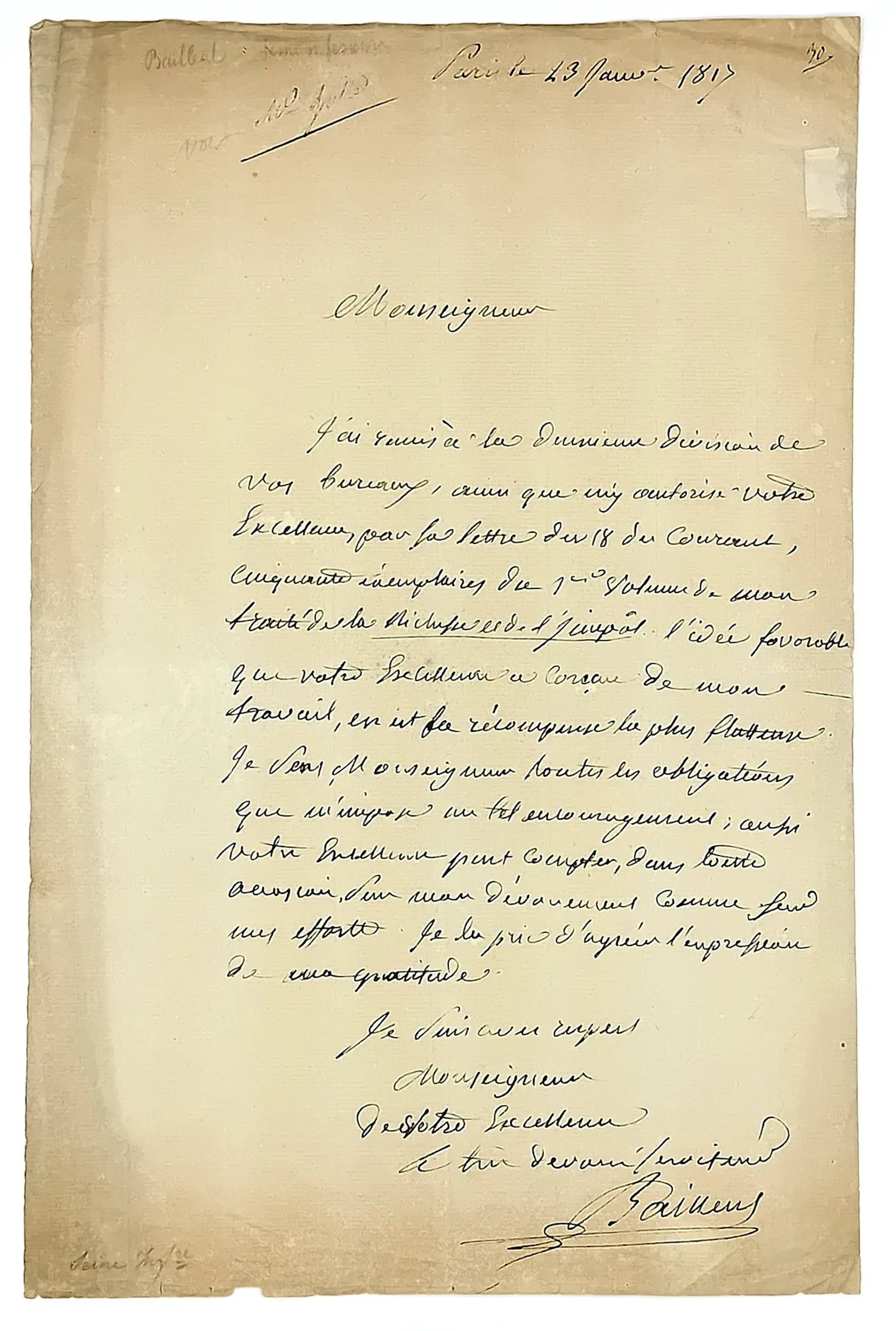 Jacques-Charles BAILLEUL Conventionnel de la SEINE-INFÉRIEUR - Lot 418