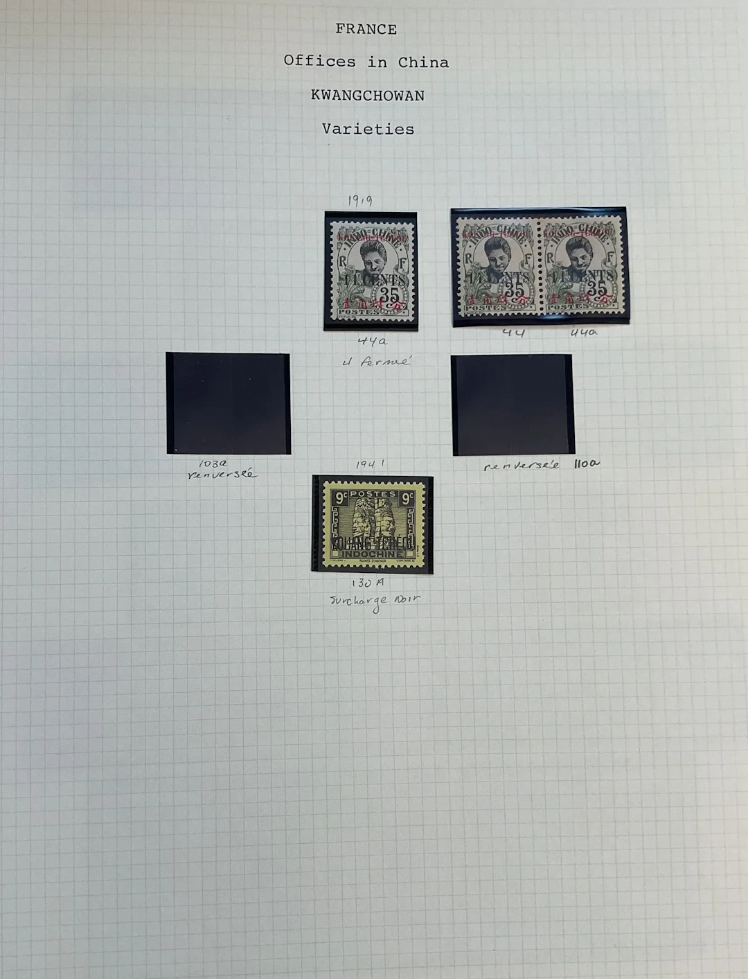 French Colonies - Kouang-Tcheou: Collection of Kouang-Tcheou - Lot 23