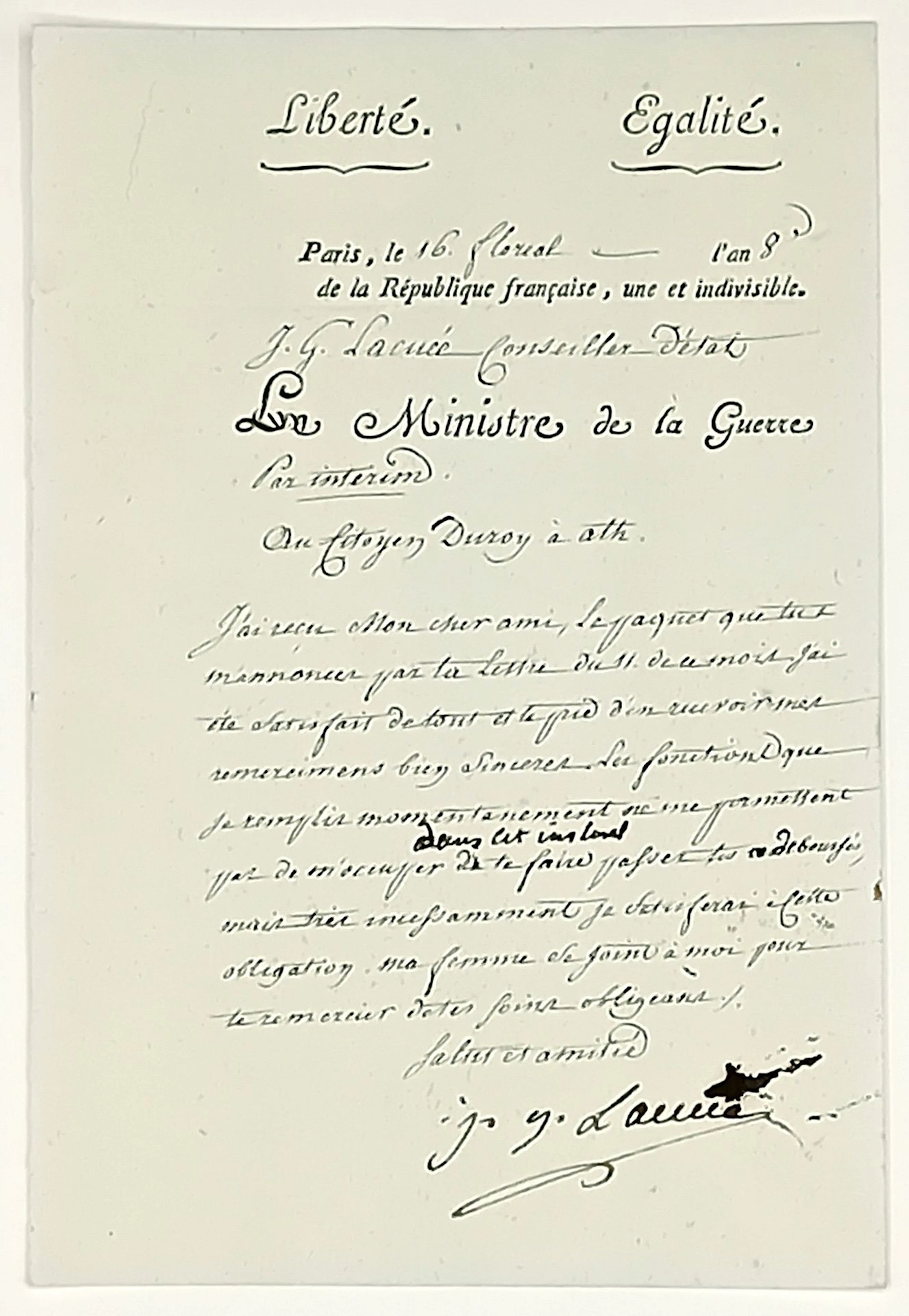 Jean-Gérard LACUÉE, Count of CESSAC (Agen 1752–1841) General - Lot 400