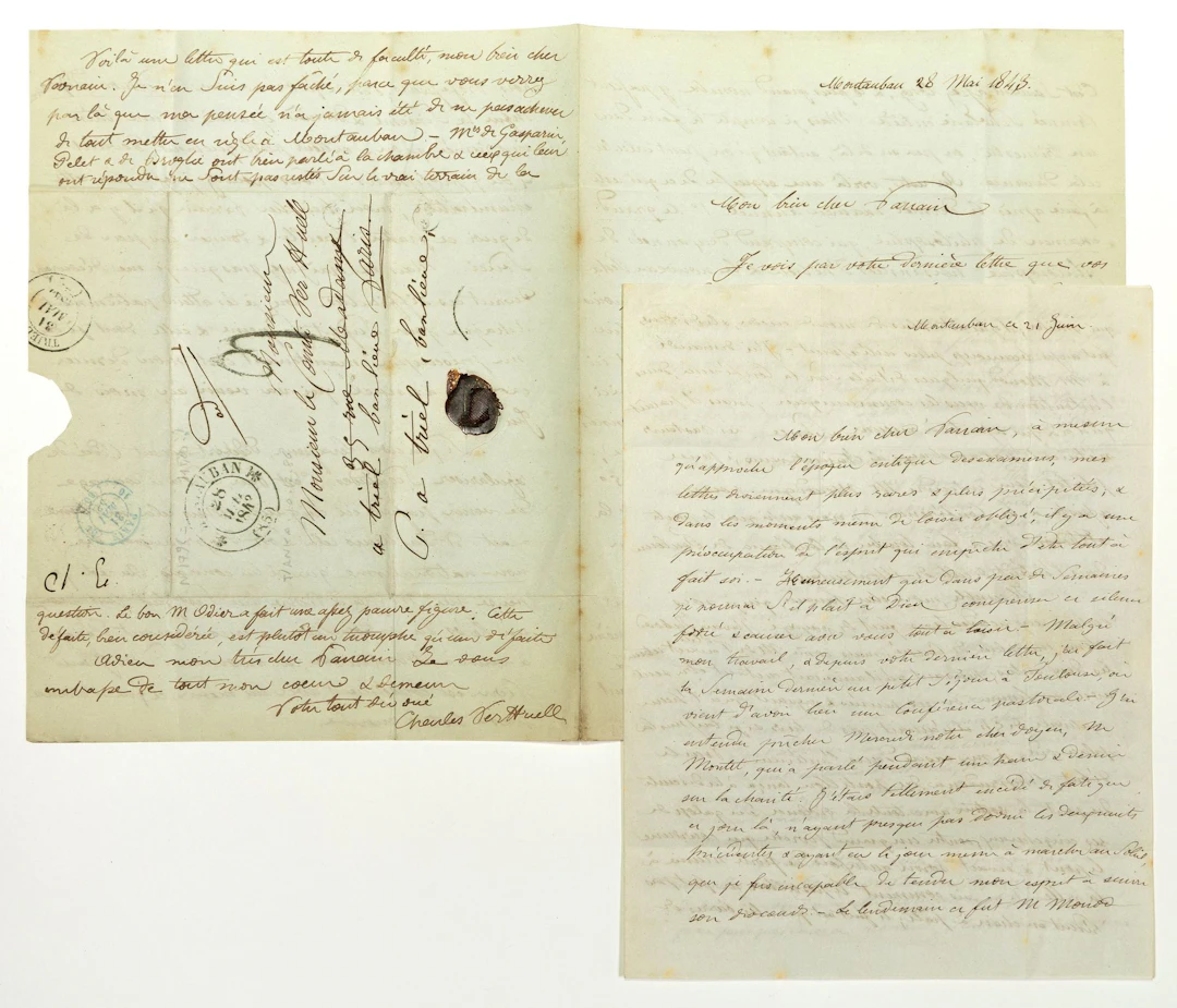YVELINES. Count de VER-HUELL. Two signed letters addressed t - Lot 523