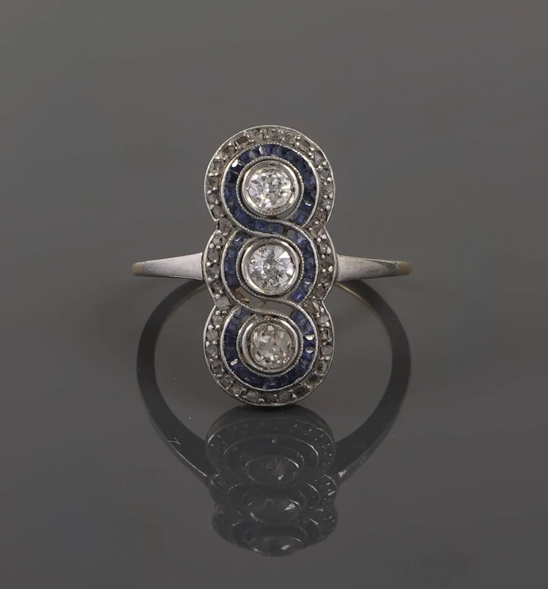 Ring in 18k yellow and white gold (750 parts per thousand) a - Lot 138
