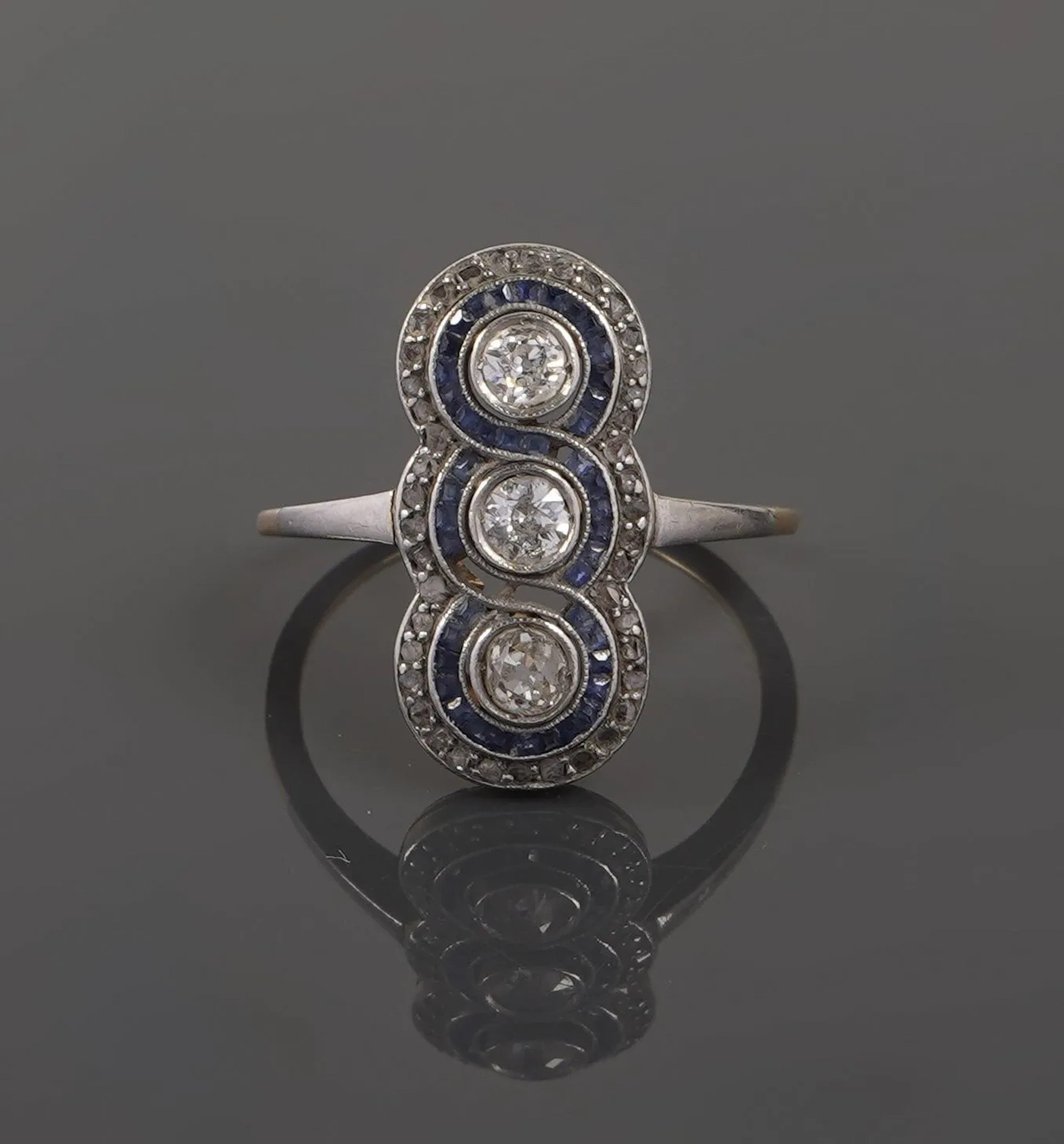 Ring in 18k yellow and white gold (750 parts per thousand) a - Lot 138