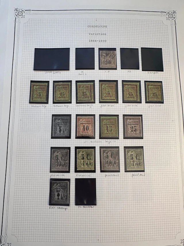French Colonies - Guadeloupe: Set of Guadeloupe stamps inclu - Lot 18