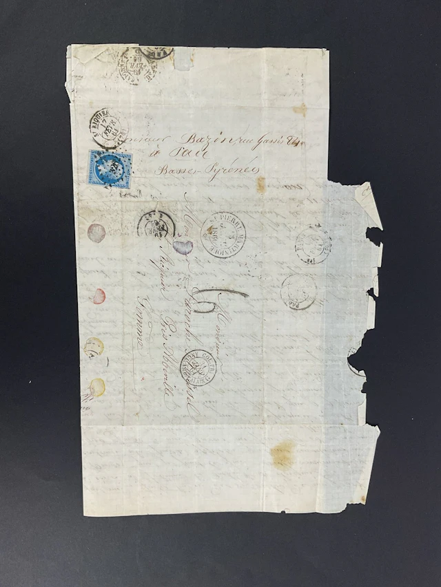 French Empire: 20c. Blue postmark from the PC 3262 office on - Lot 86