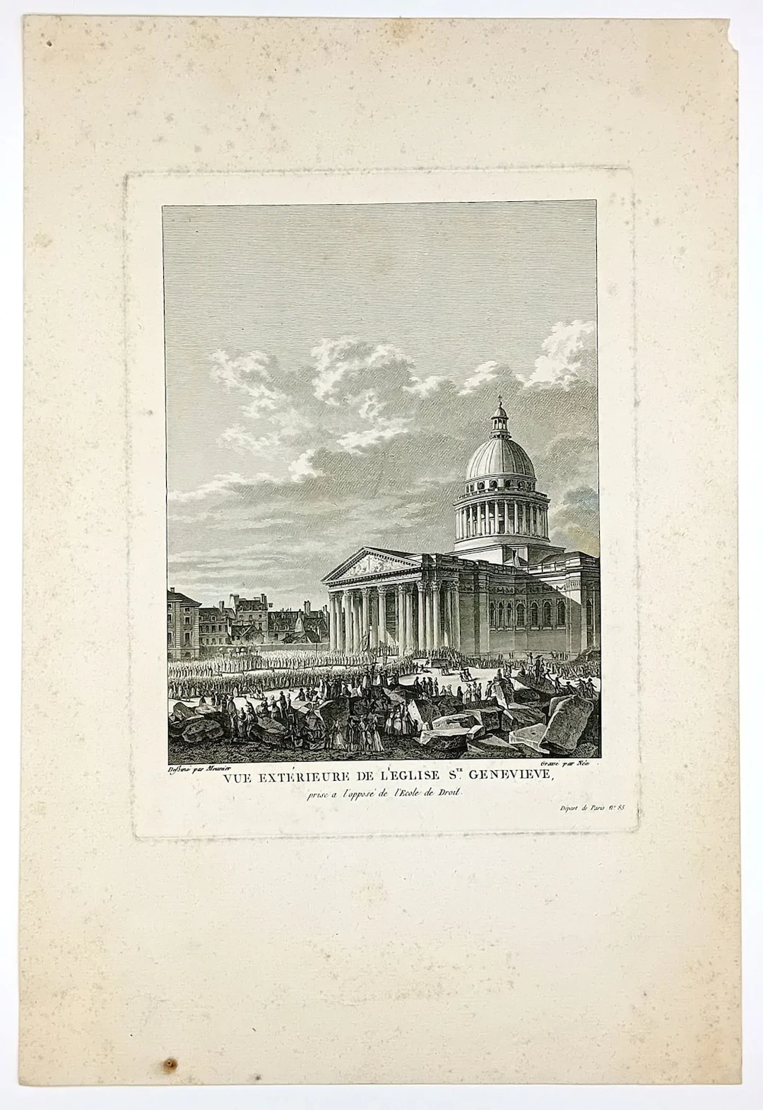 PARIS. THE PANTHÉON. “View of the Church of Sainte-Geneviève - Lot 109