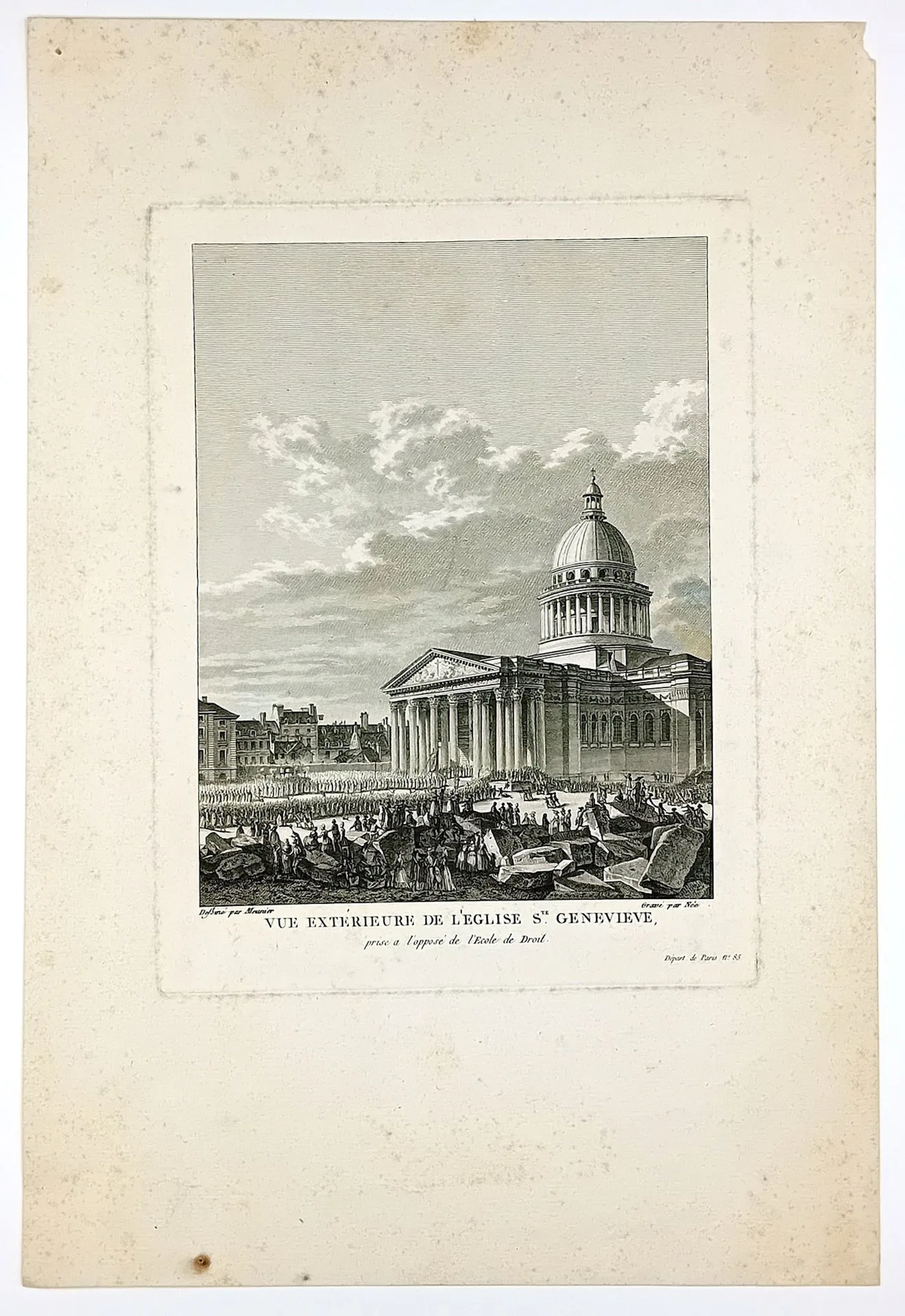 PARIS. THE PANTHÉON. “View of the Church of Sainte-Geneviève - Lot 109