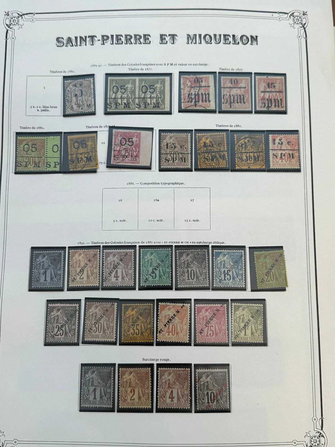 French Colonies - Saint Pierre and Miquelon: A set of stamps - Lot 36