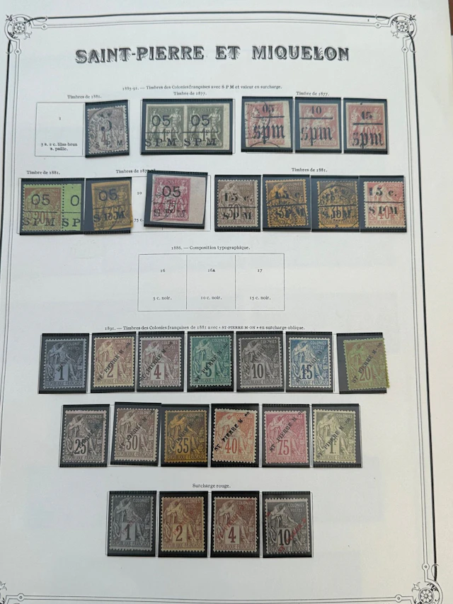 French Colonies - Saint Pierre and Miquelon: A set of stamps - Lot 36