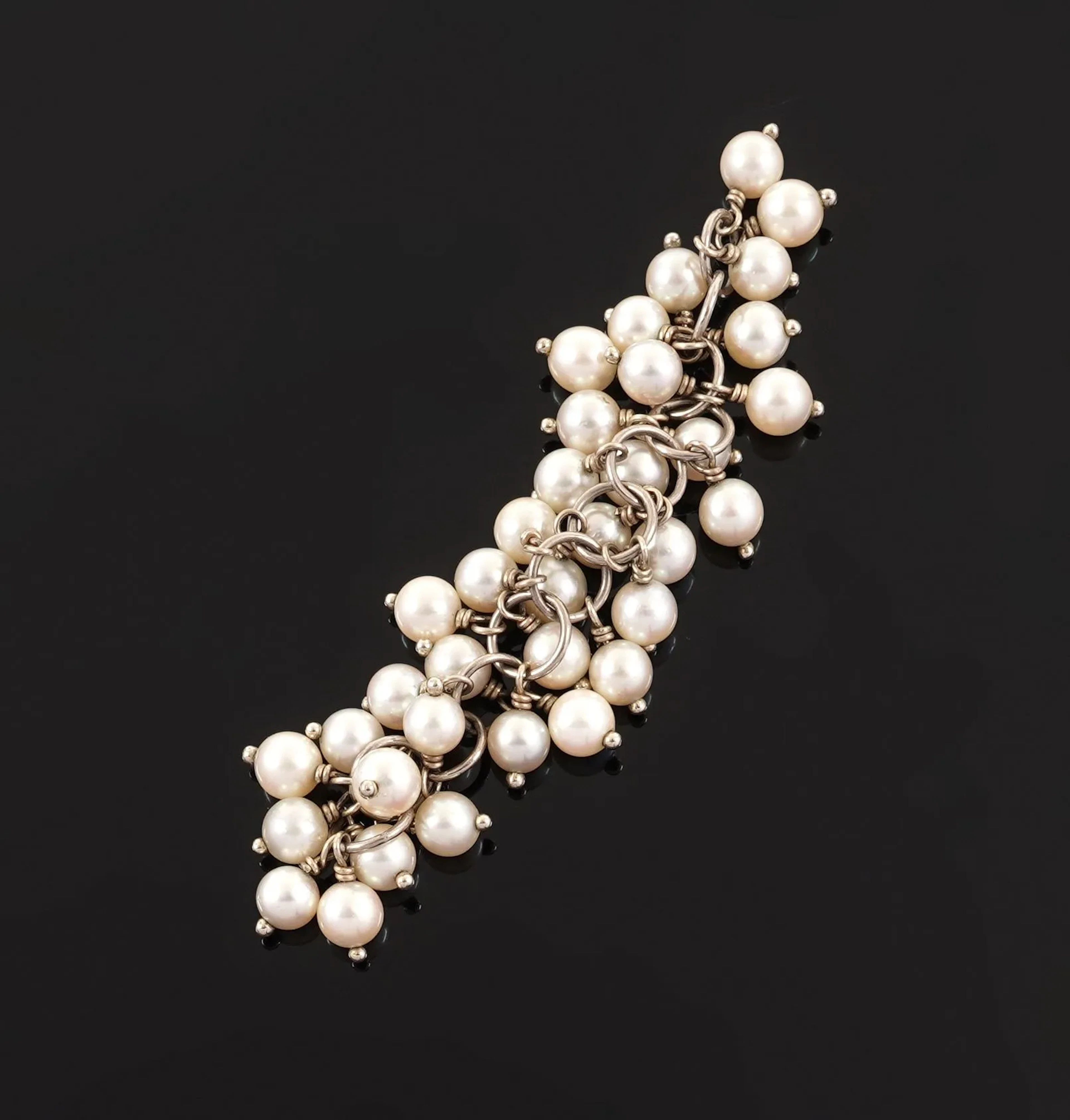 Bracelet link composed of circular links made of 18k white g - Lot 109
