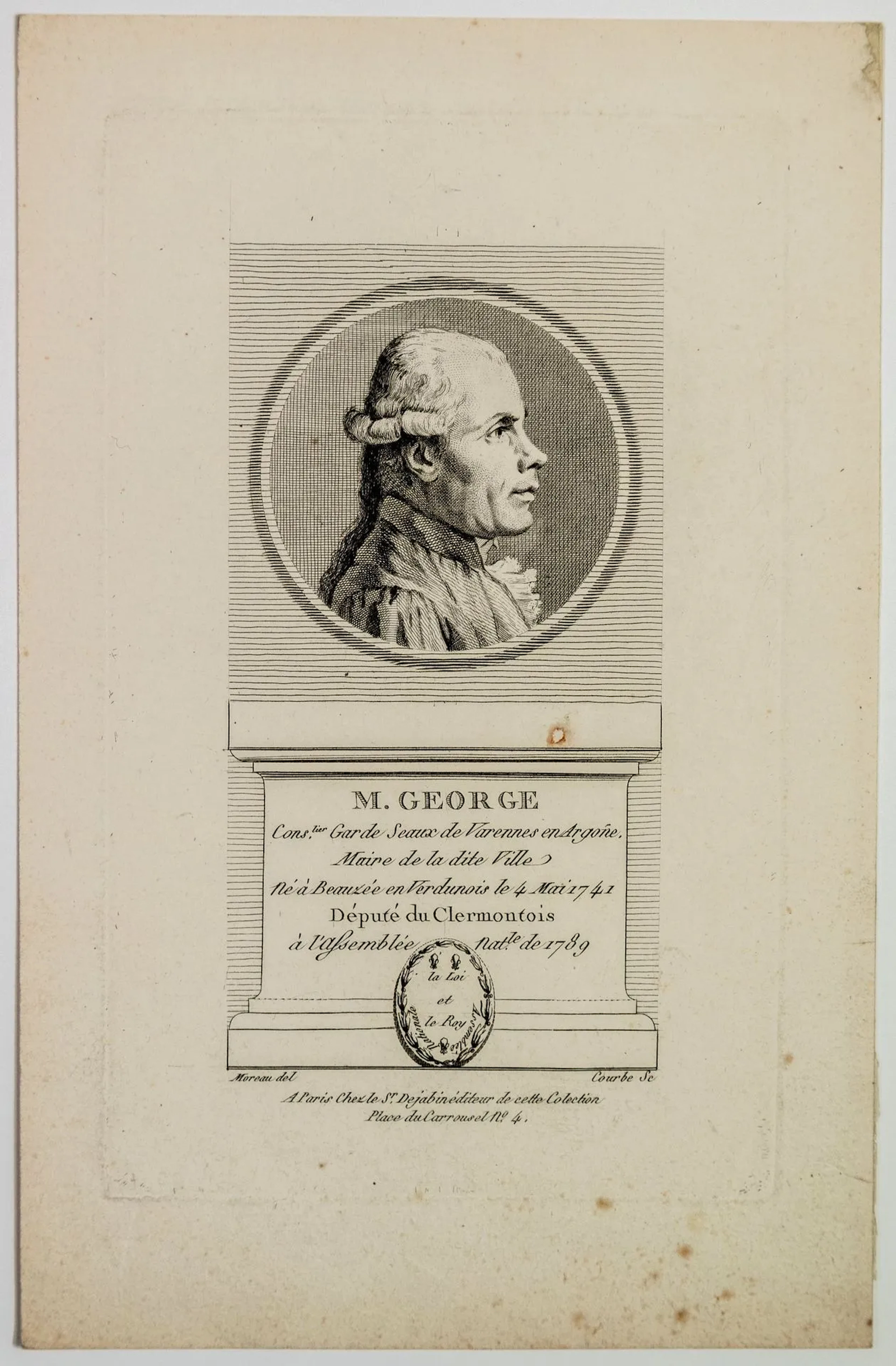 MEUSE. Robert François GEORGE, Mayor of VARENNES EN ARGONNE - Lot 158