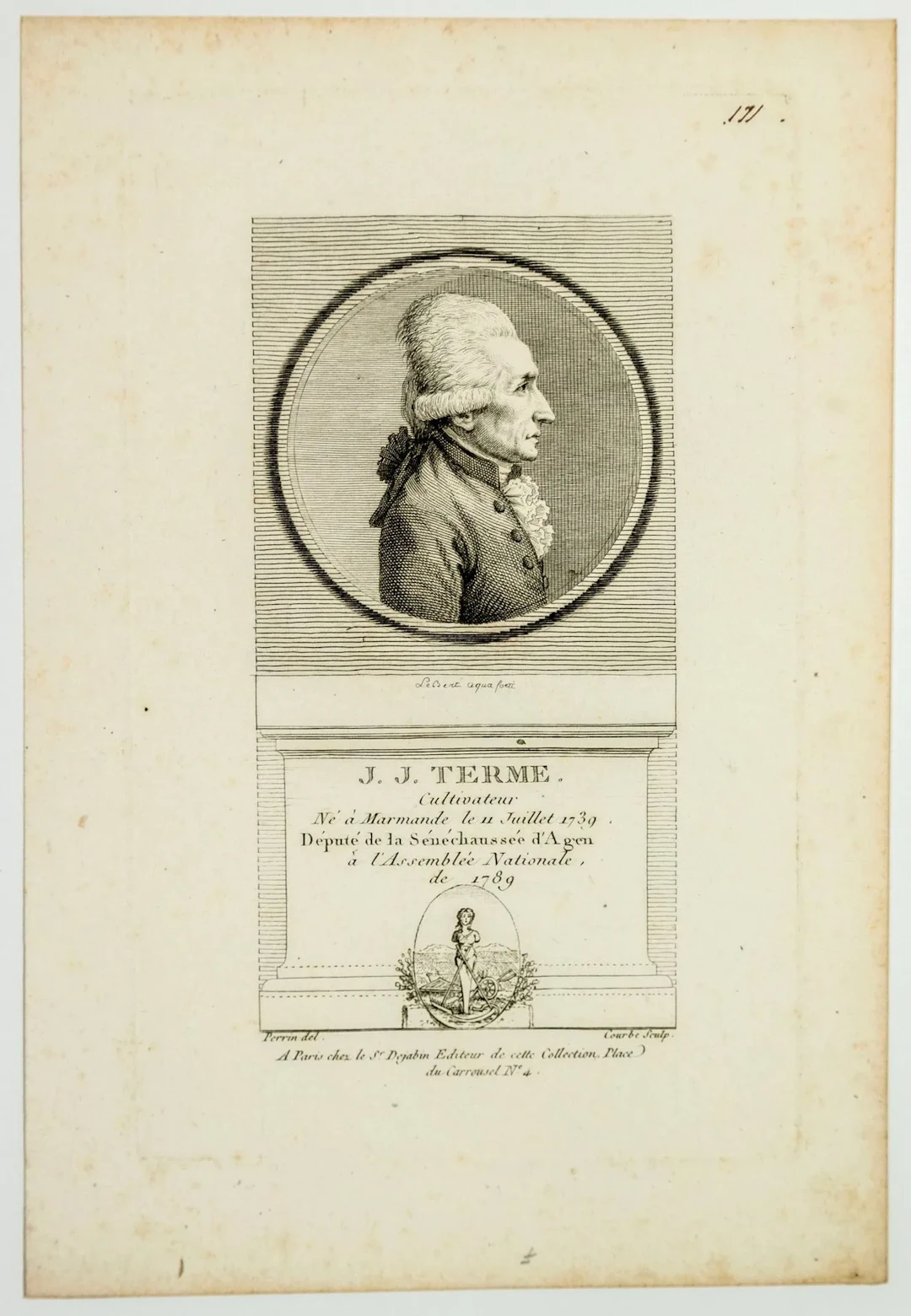 LOT-ET-GARONNE. Jean Joseph TERME, Farmer, Deputy of the Thi - Lot 183