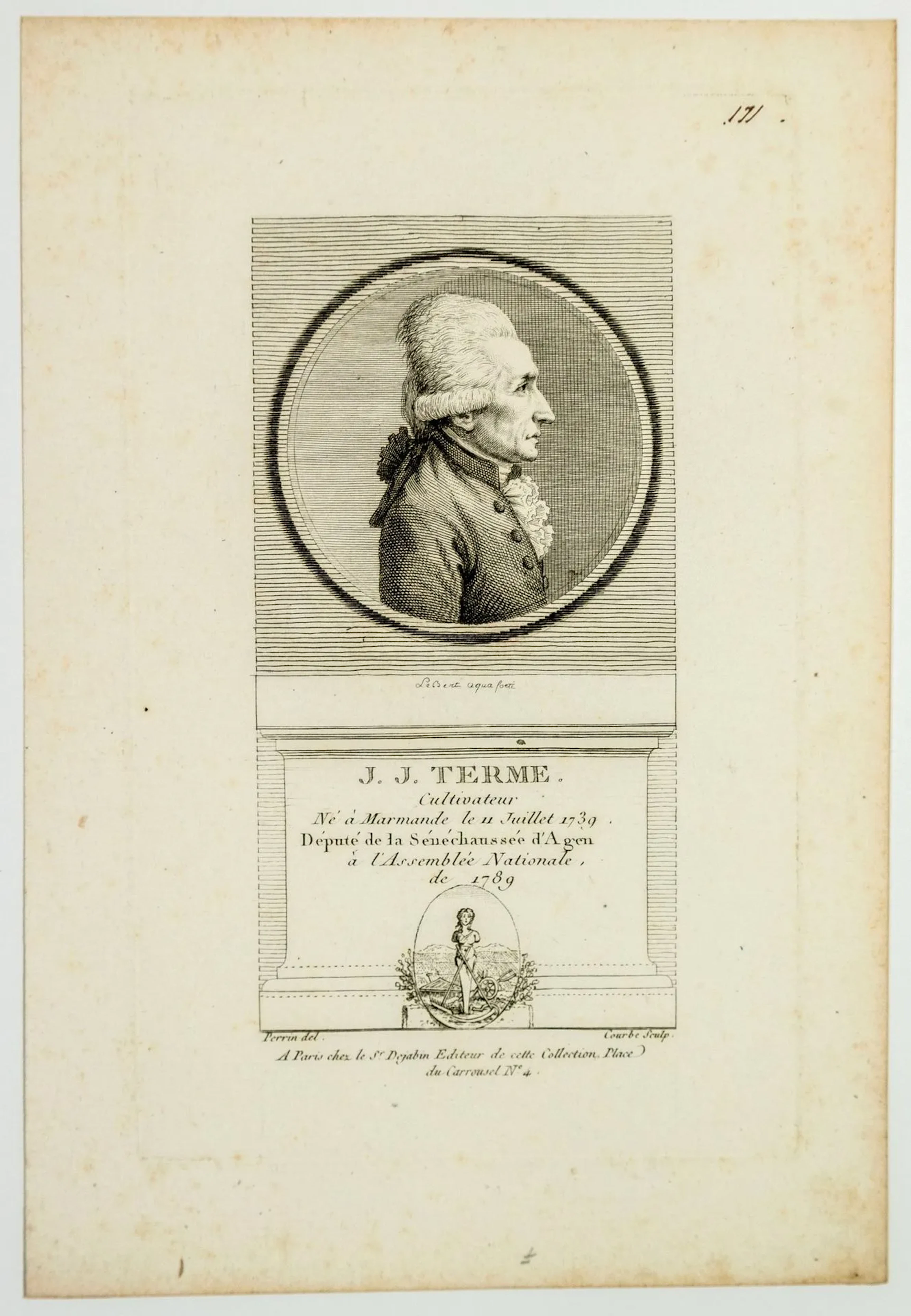 LOT-ET-GARONNE. Jean Joseph TERME, Farmer, Deputy of the Thi - Lot 183