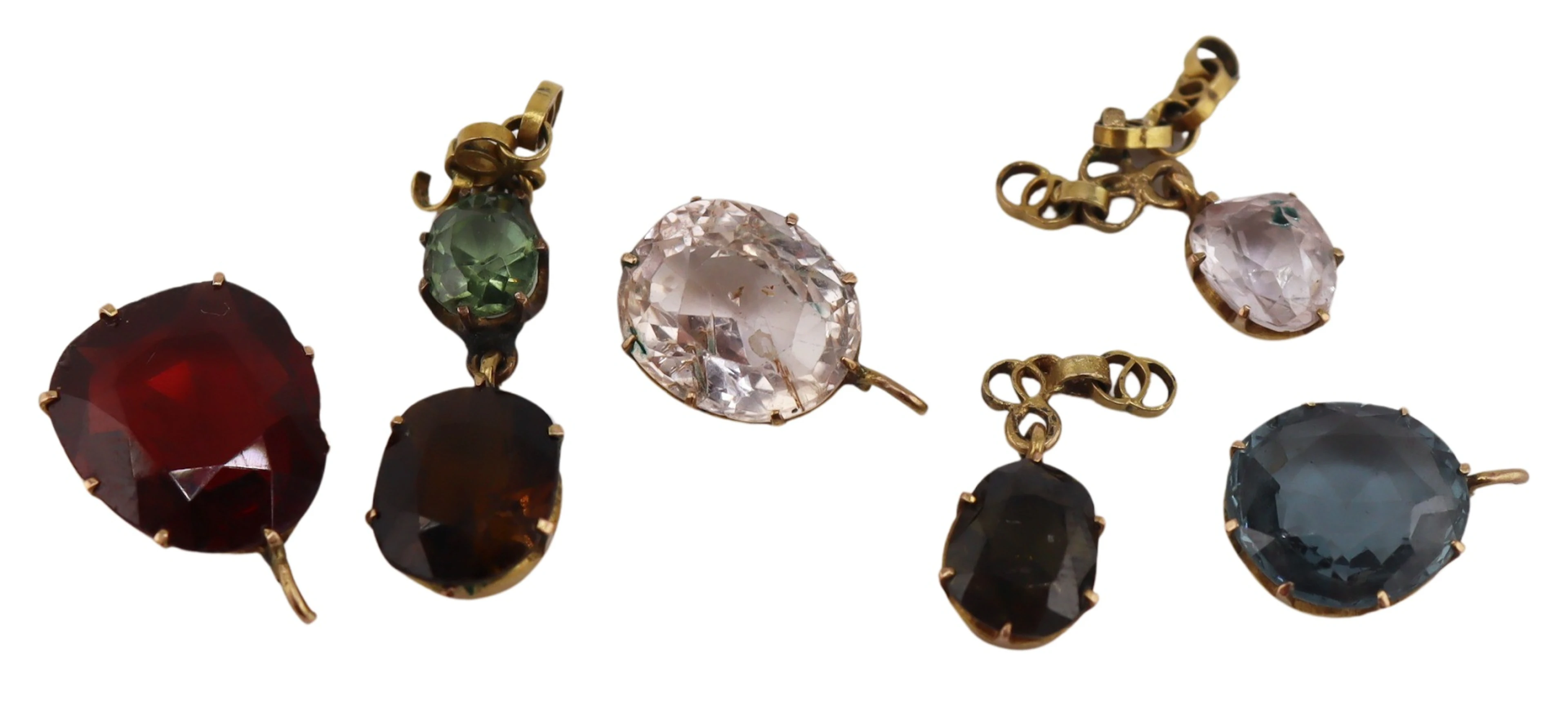 JEWELRY. Collection of (7) Assorted Colored Gems.