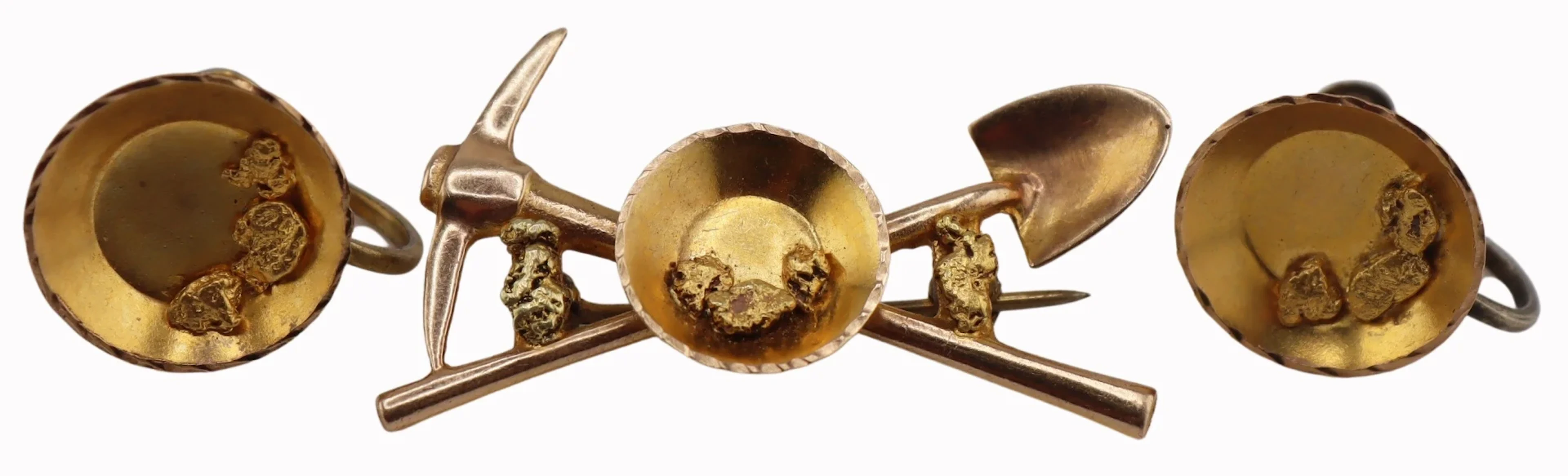 JEWELRY. 3 pc. Gold Rush 10kt Gold Jewelry Suite.
