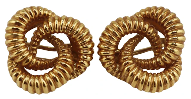 JEWELRY. Pair of Italian 18kt Gold Ear Clips.