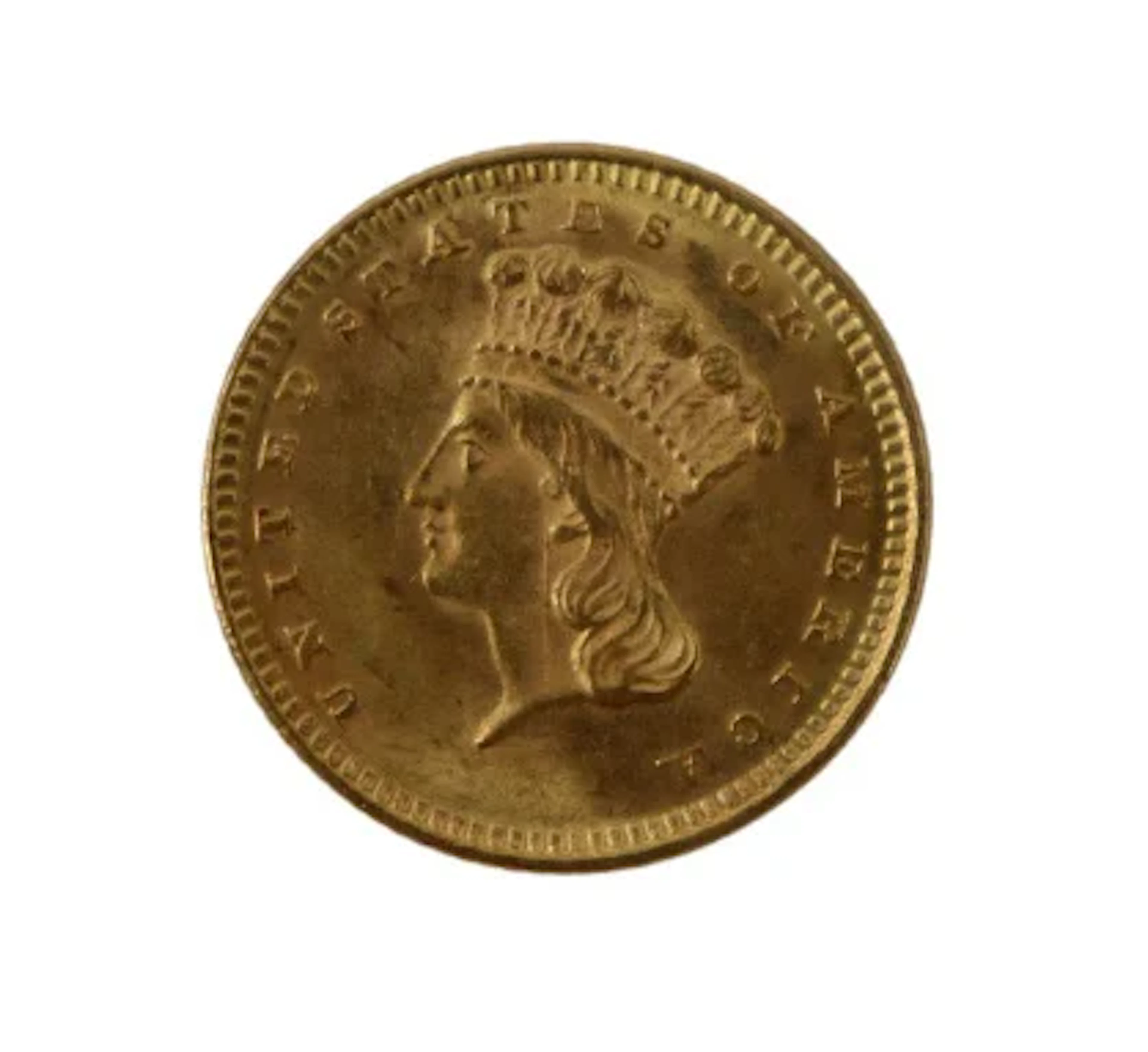 NUMISMATICS. 1873 $1 Liberty Head Gold Coin
