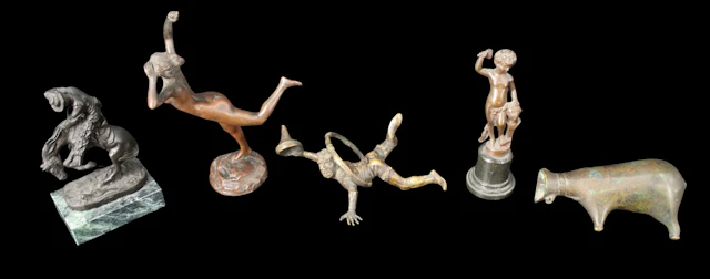 Grouping Of Five Small Cabinet Bronzes