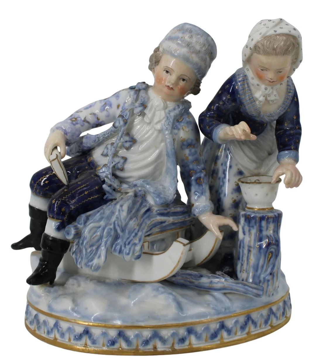 MEISSEN Blue & White Porcelain Grouping.
