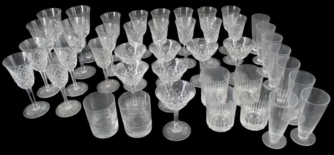 Large Group of Baccarat Glasses (42)