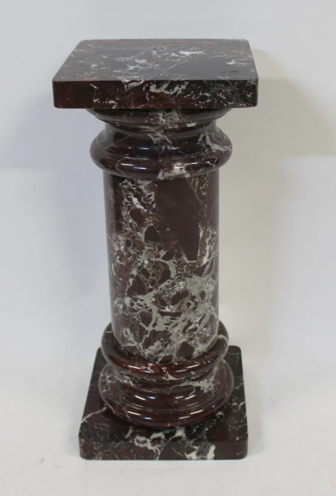 Antique & Fine Rouge Marble Pedestal.