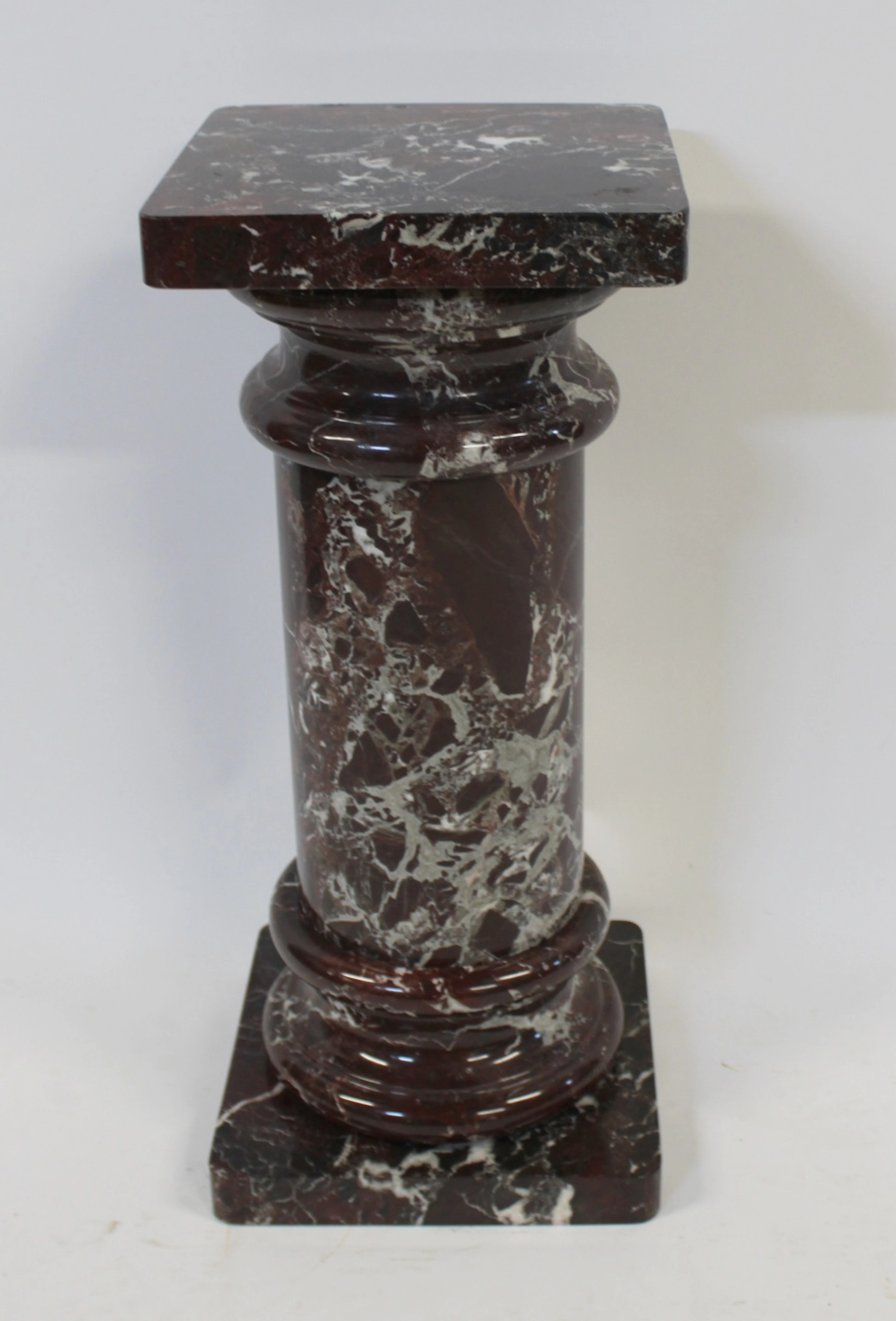 Antique & Fine Rouge Marble Pedestal.