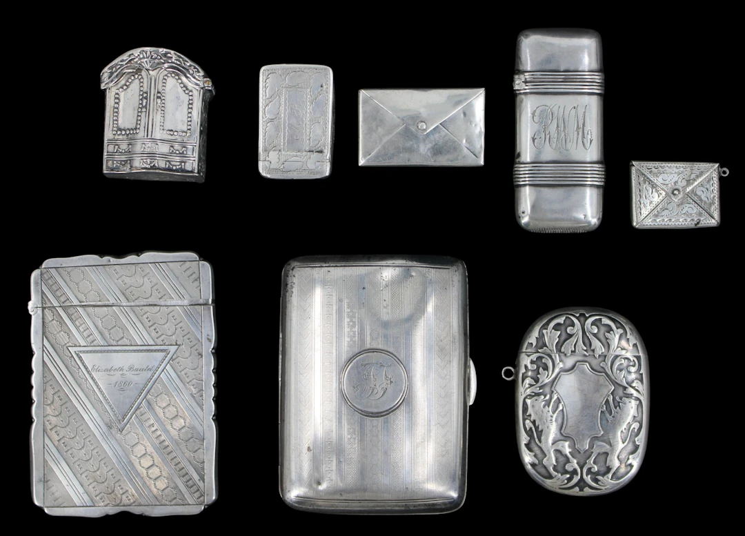 SILVER. Collection of (8) Silver Objects.
