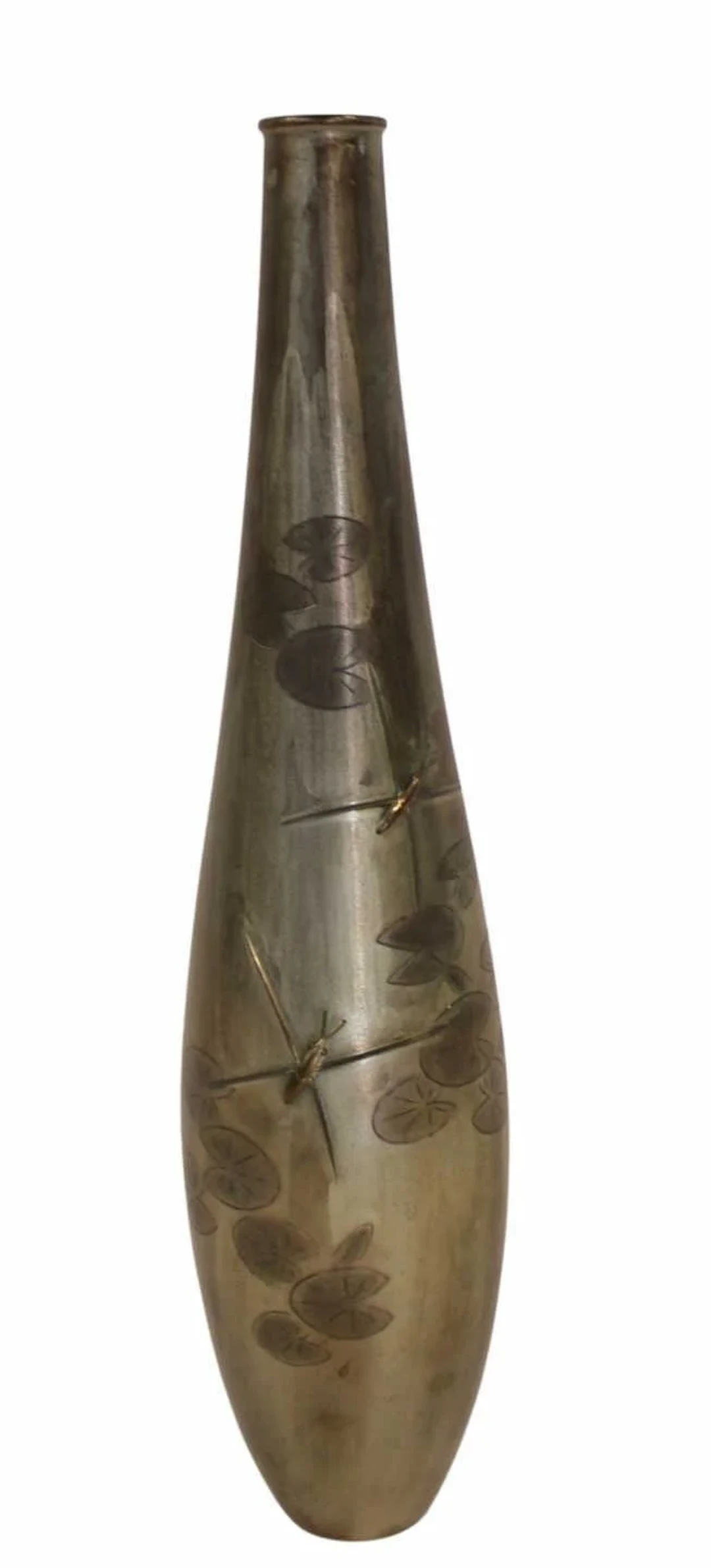 Signed Japanese Mixed Metal Vase.