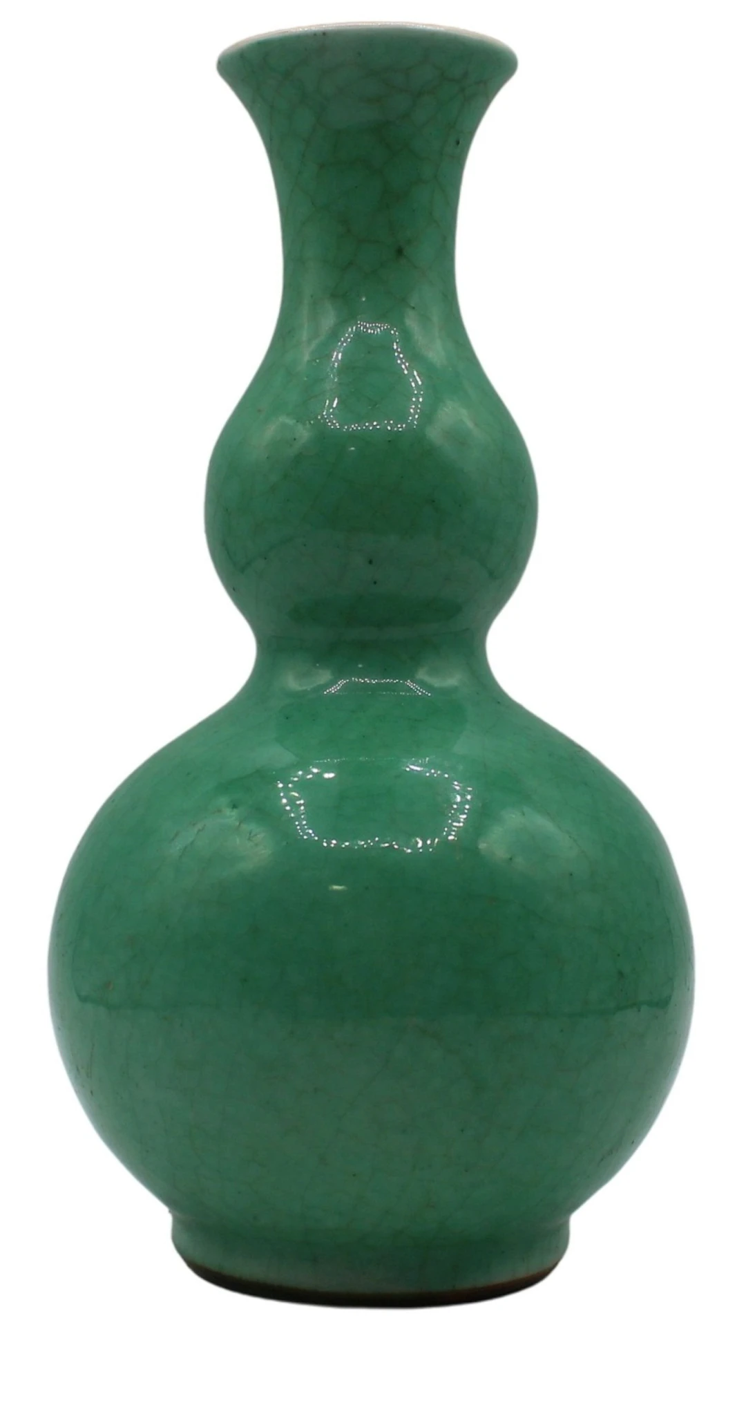 Chinese Qing Dynasty Apple Green Double Gourd