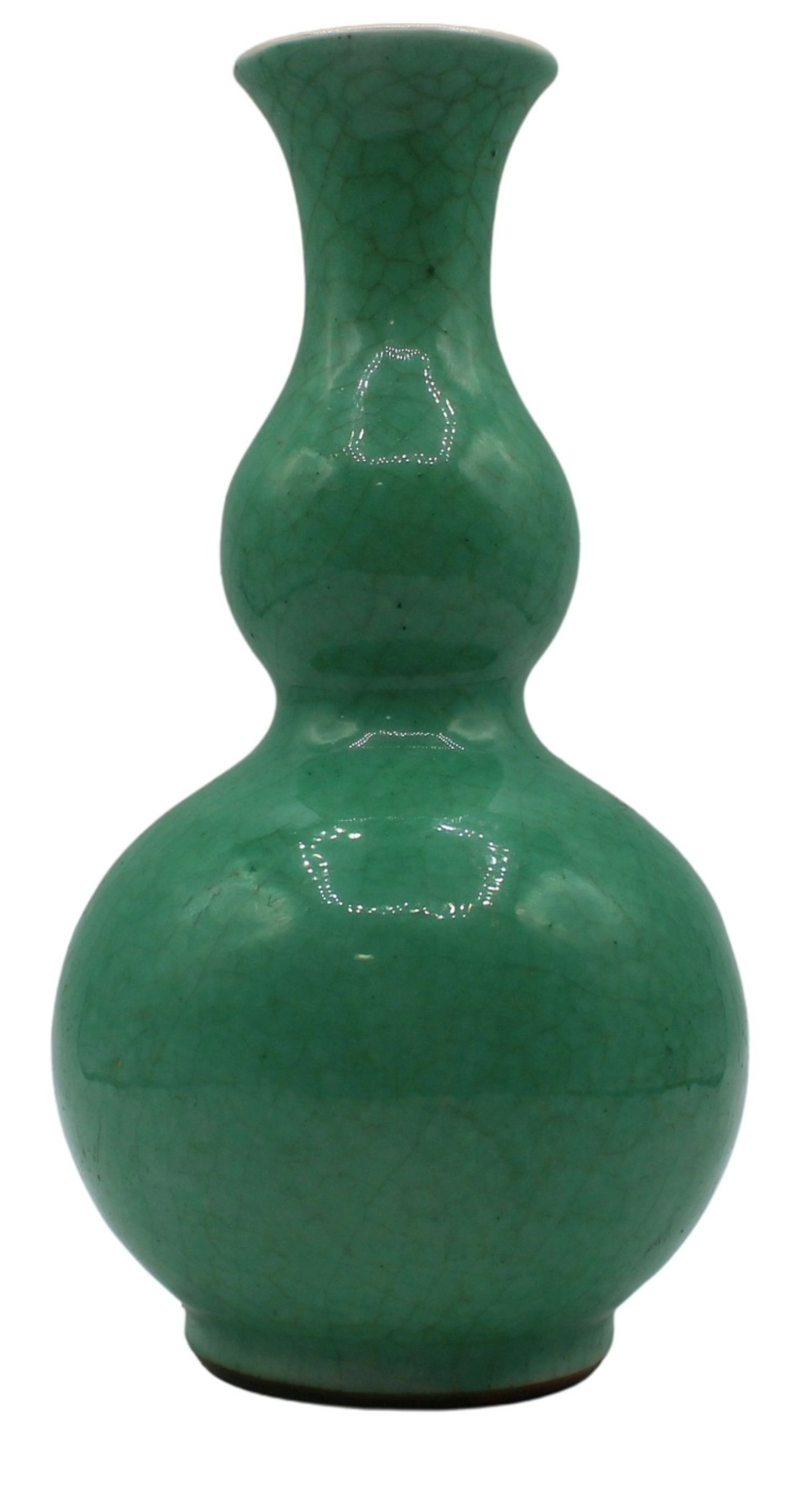 Chinese Qing Dynasty Apple Green Double Gourd