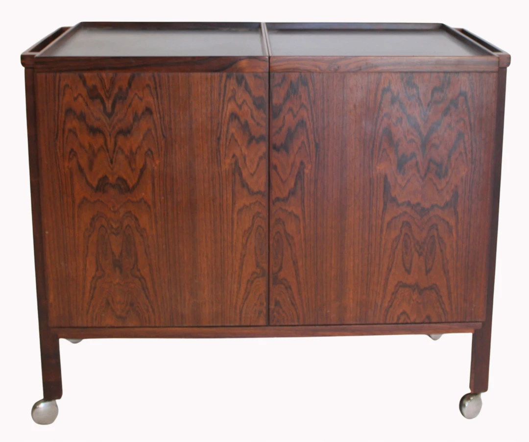 Midcentury Sliding Side Bar / Cabinet.
