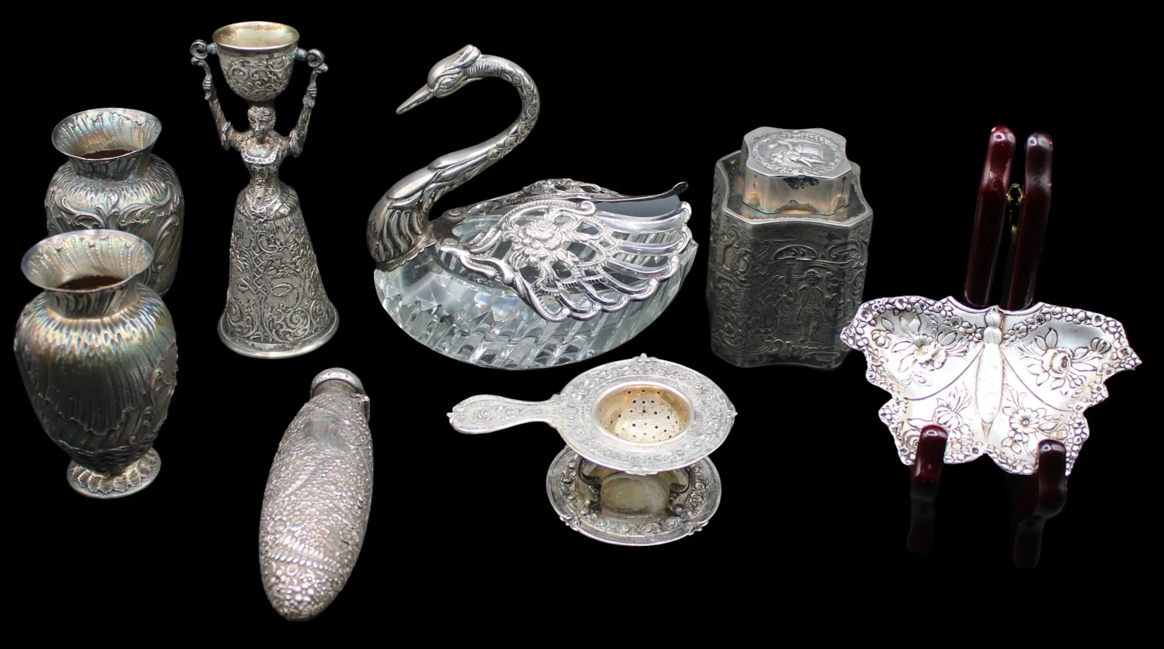 SILVER. Continental & American Sterling Objects.