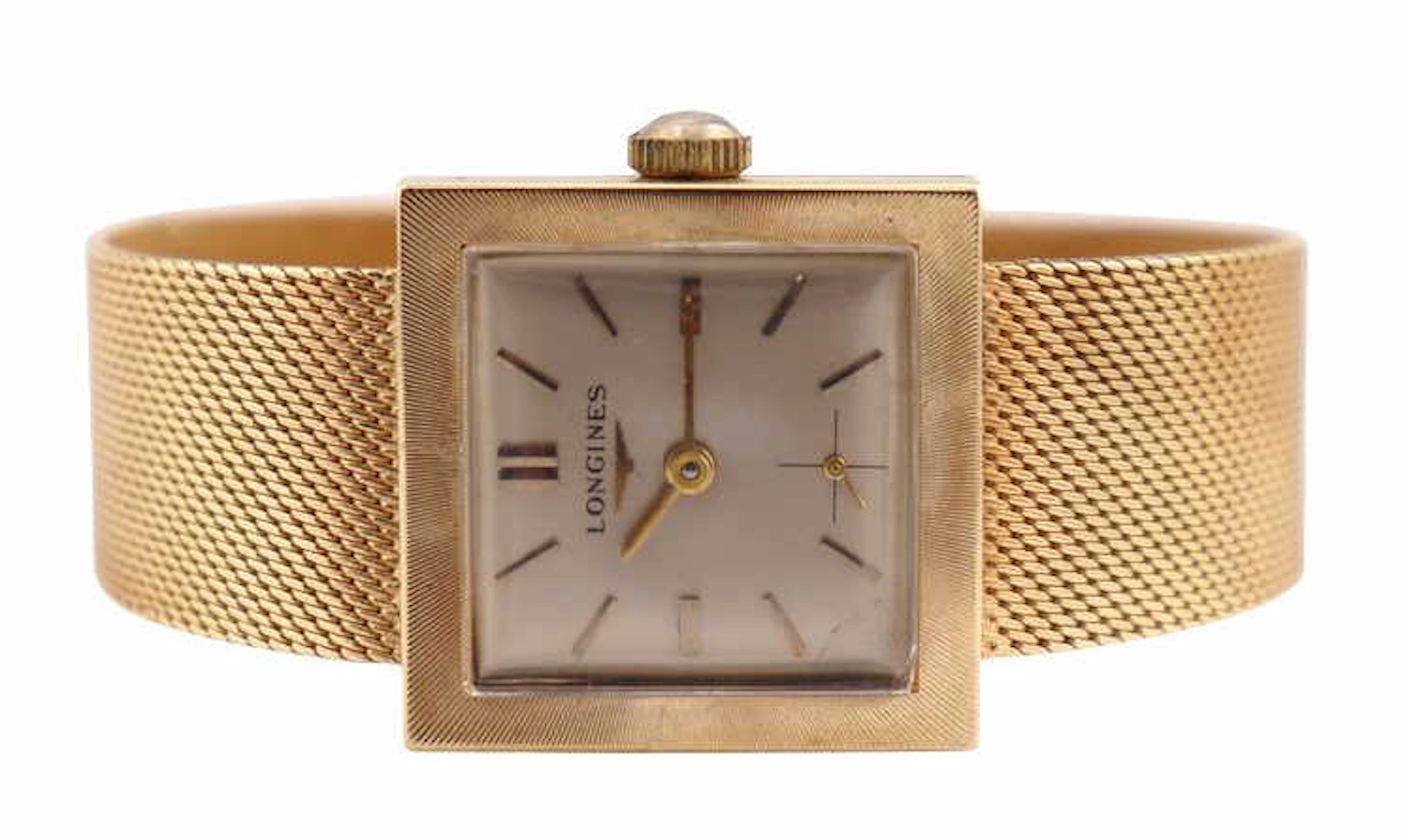 JEWELRY. Vintage Longines 14kt Gold Watch