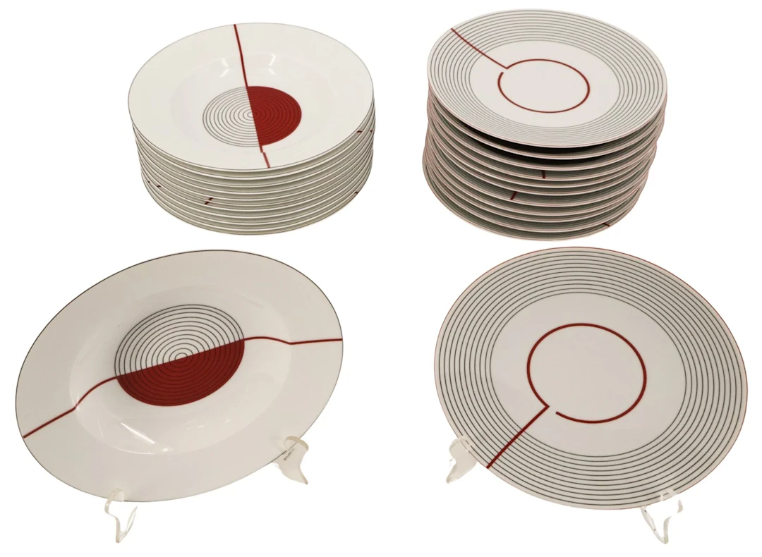 24 Pc. Puiforcat "Initiales" Fine China Service.
