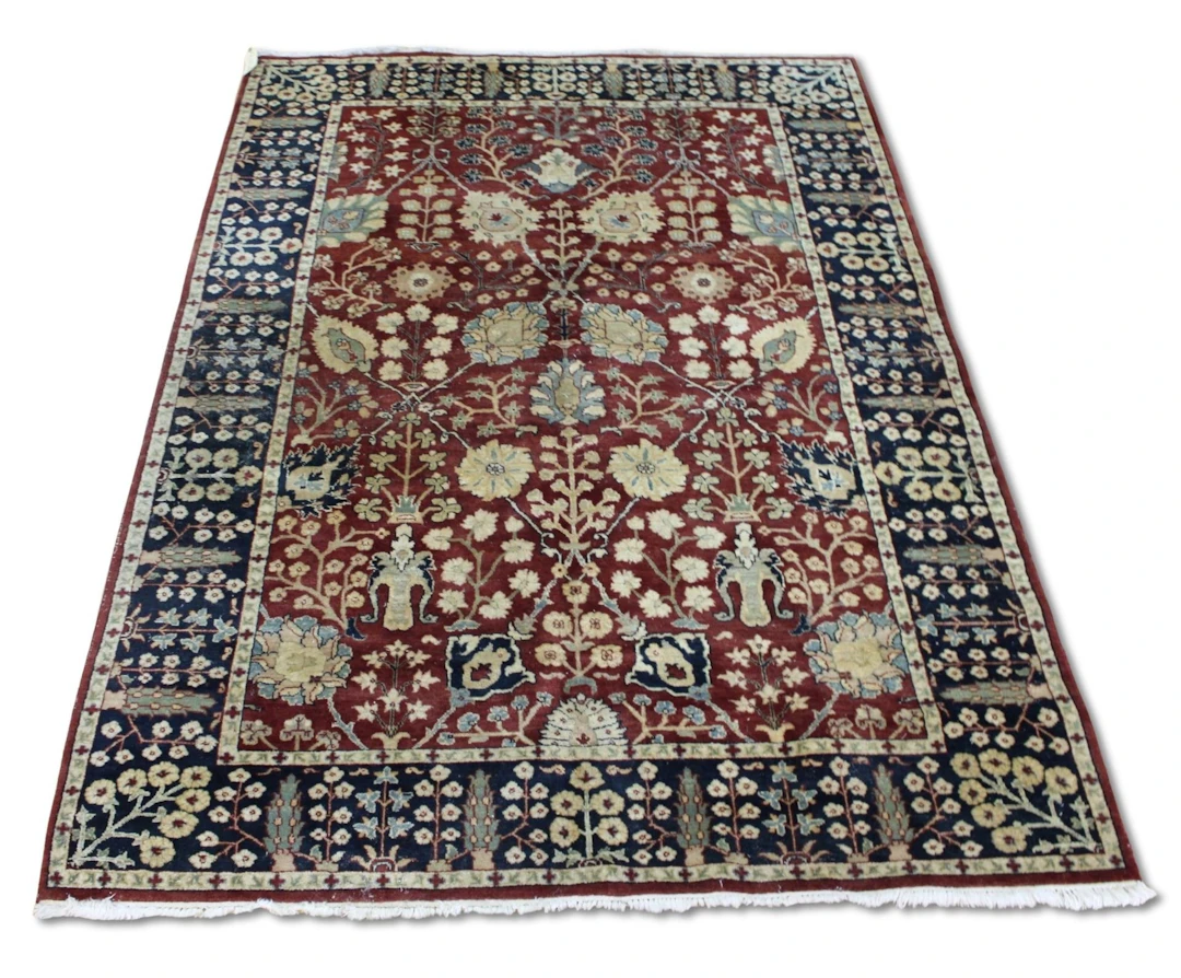 Vintage And Finely Hand Knotted Carpet