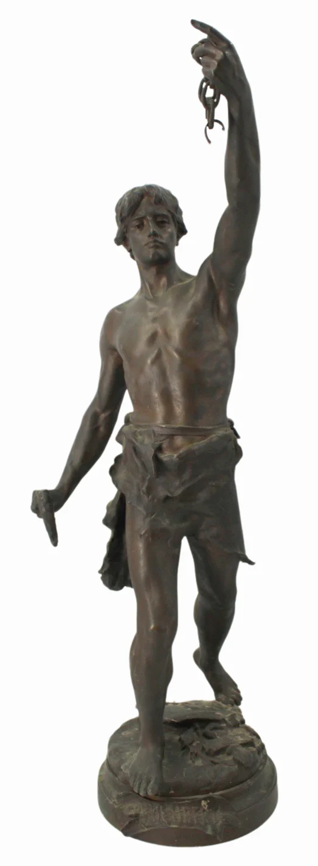 Large & Impressive Antique Bronze Figure.