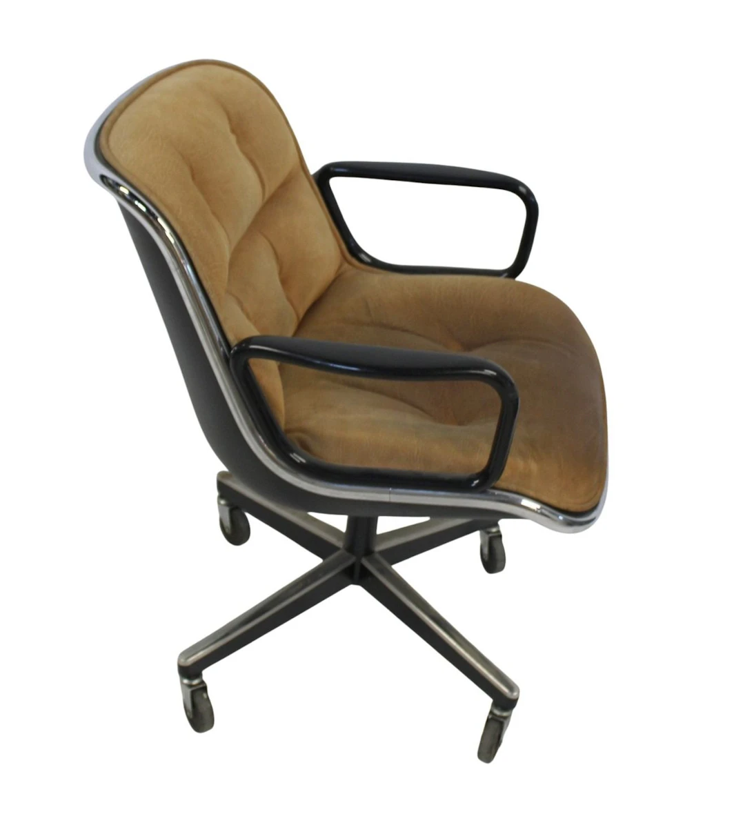 KNOLL Leather Upholstered Pollock Chair.