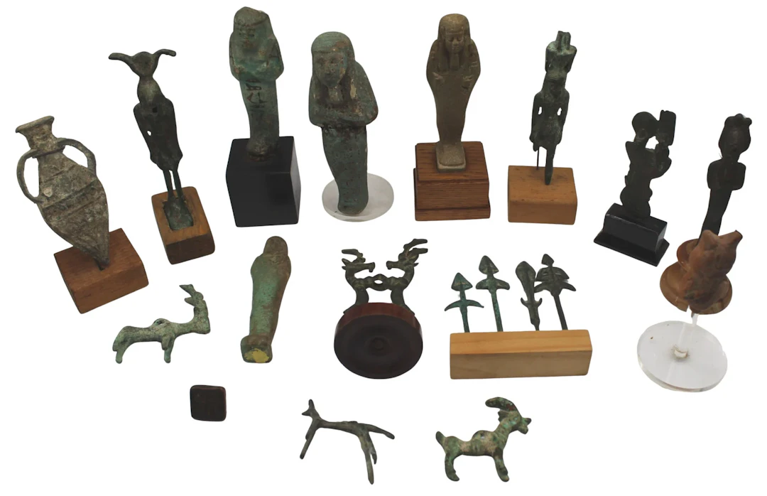 Group of Egyptian Antiquities Bronzes & Pottery
