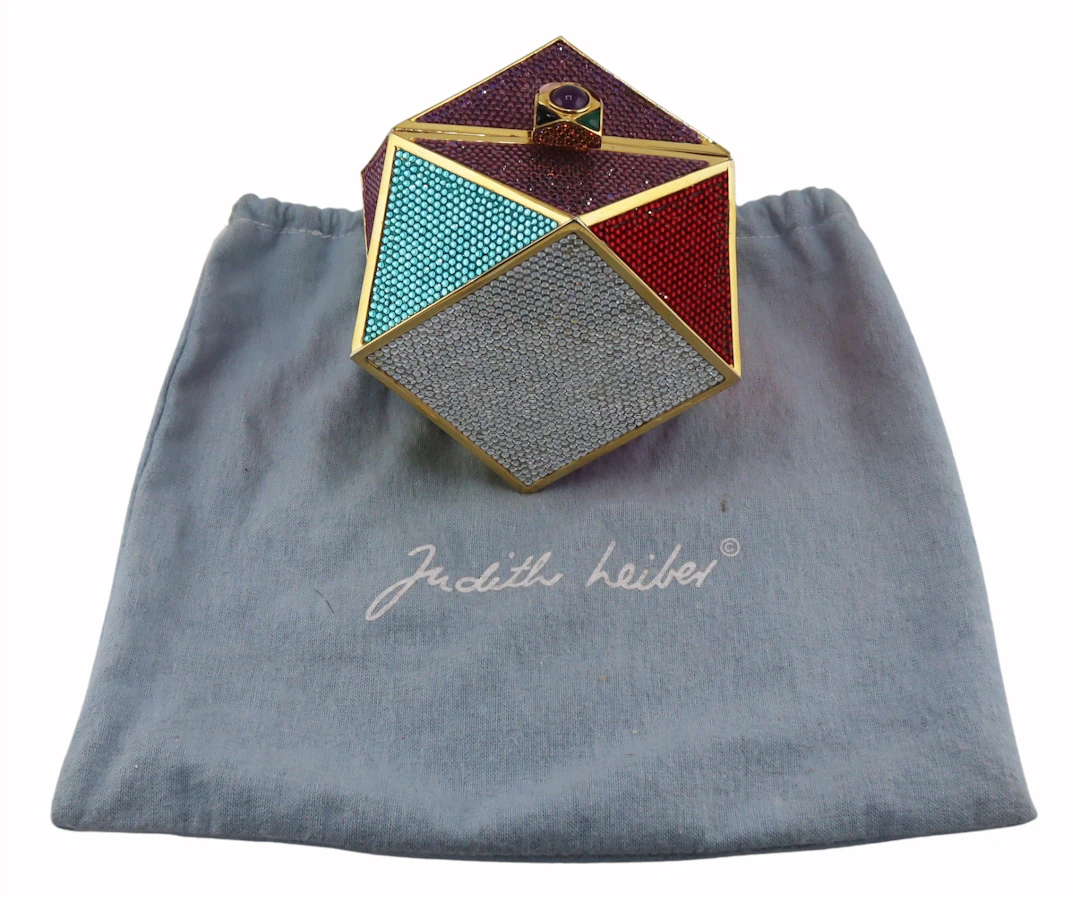 COUTURE. Judith Leiber Crystal Minaudiere.