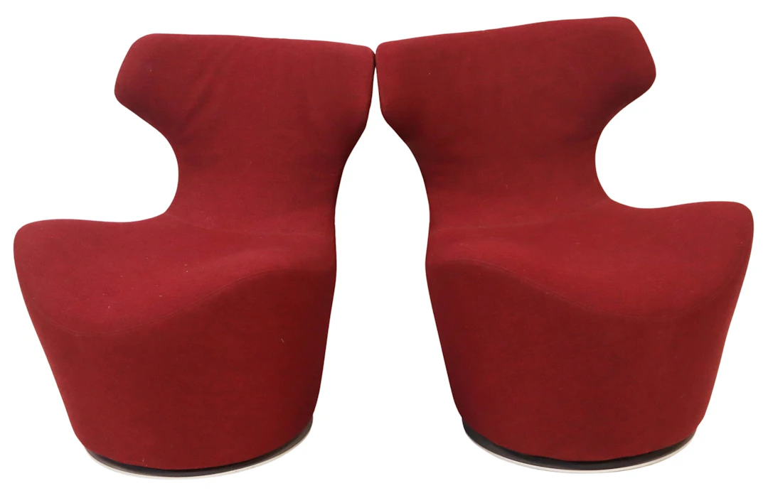 Pair of B&B Italia Upholstered Club Chair.