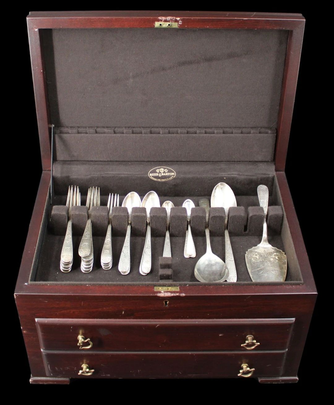 SILVER. Monogrammed S. Kirk & Son Mayflower 1015