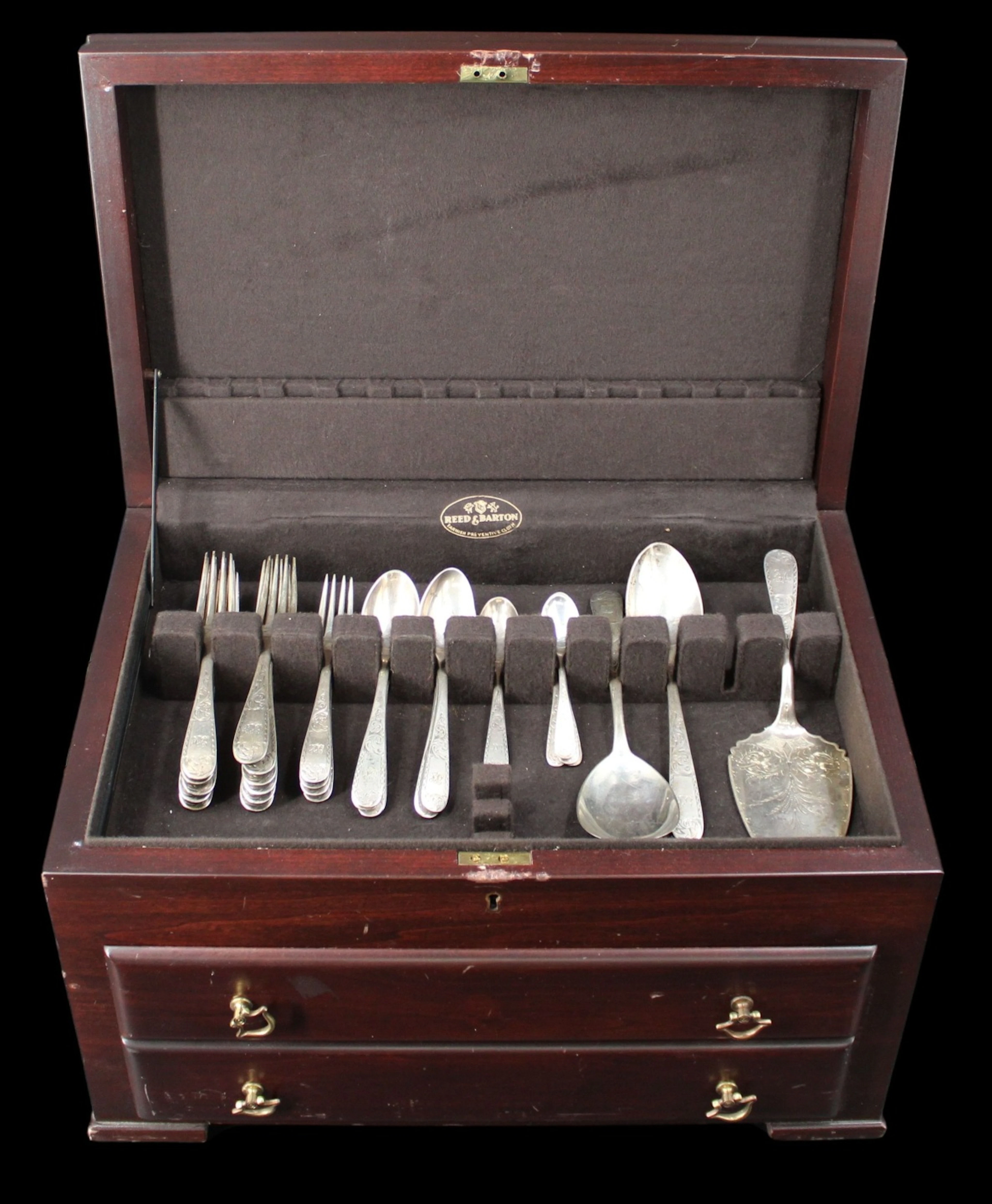 SILVER. Monogrammed S. Kirk & Son Mayflower 1015