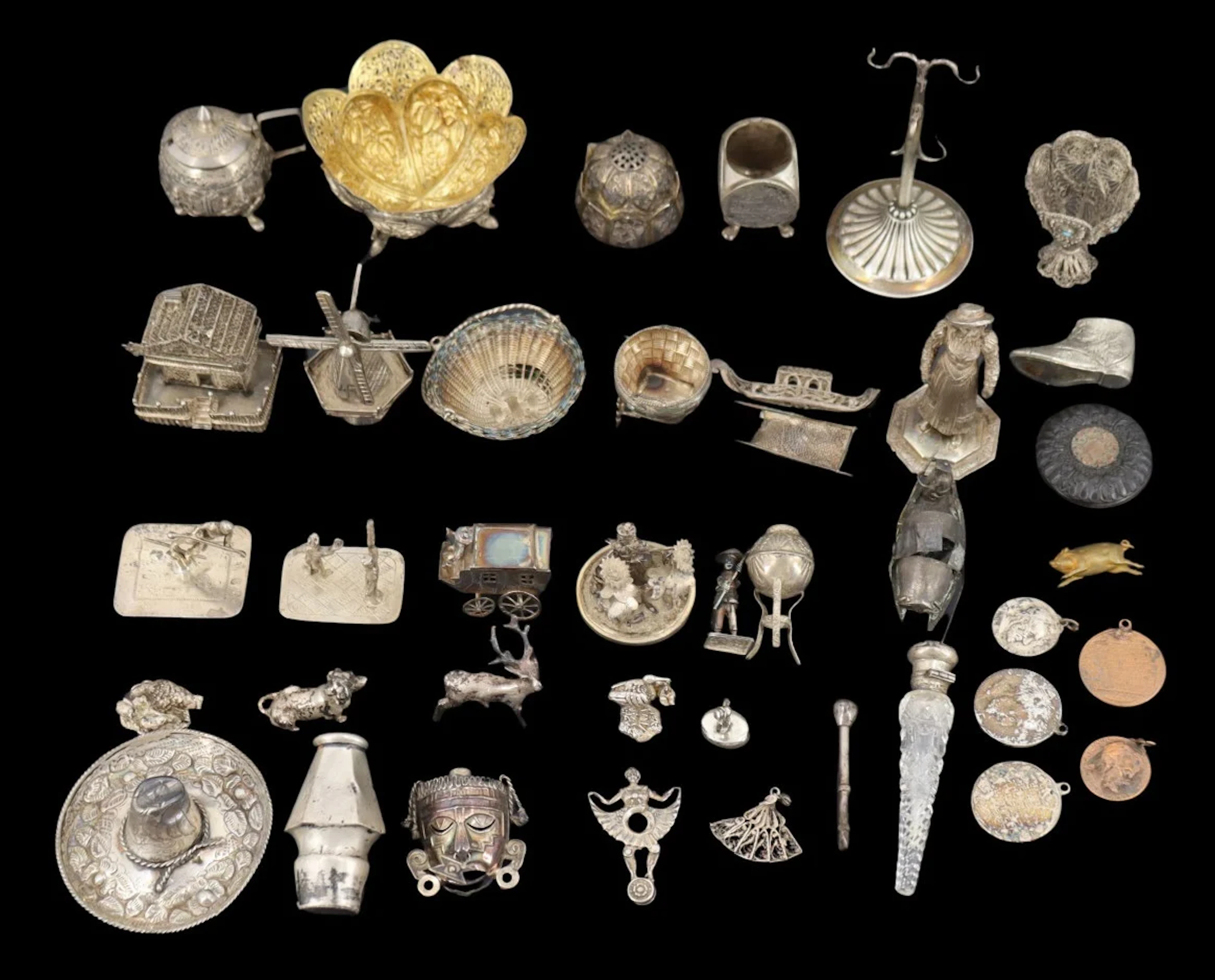 SILVER Collection of Sterling & Silver Objet d'art