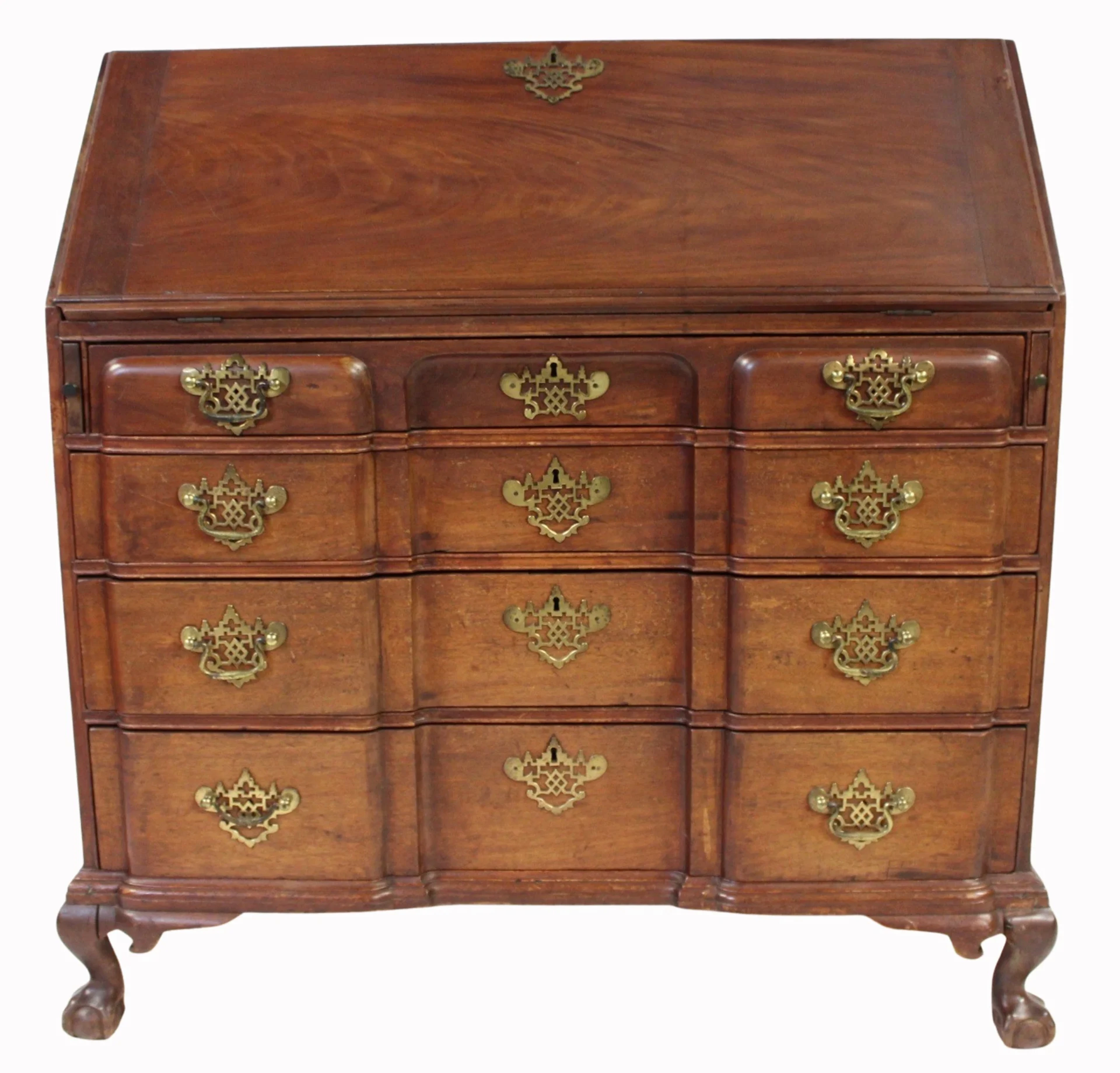 Antique American Mahogany Chippendale Desk.