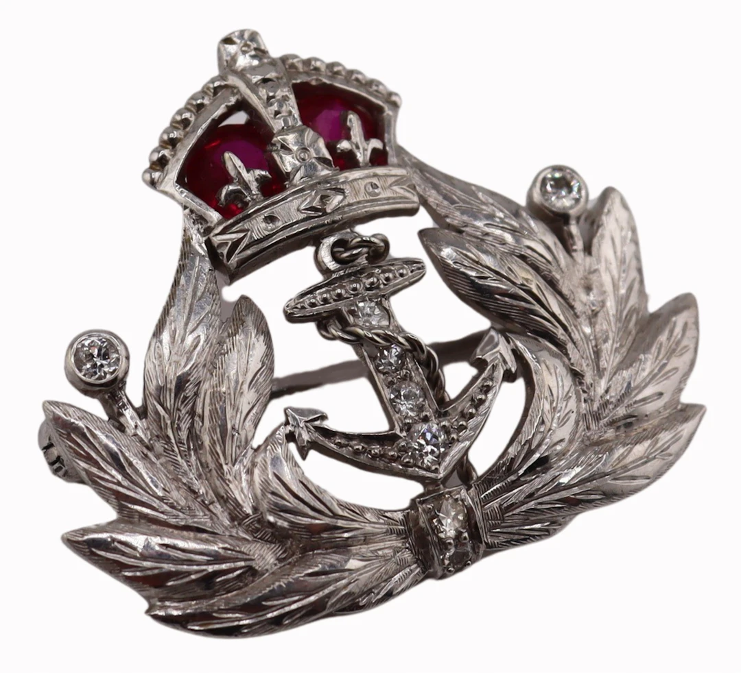 JEWELRY. 14kt Gold Royal Navy Sweetheart Badge