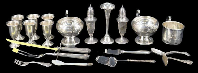 STERLING. Assorted Sterling Hollowware Grouping.