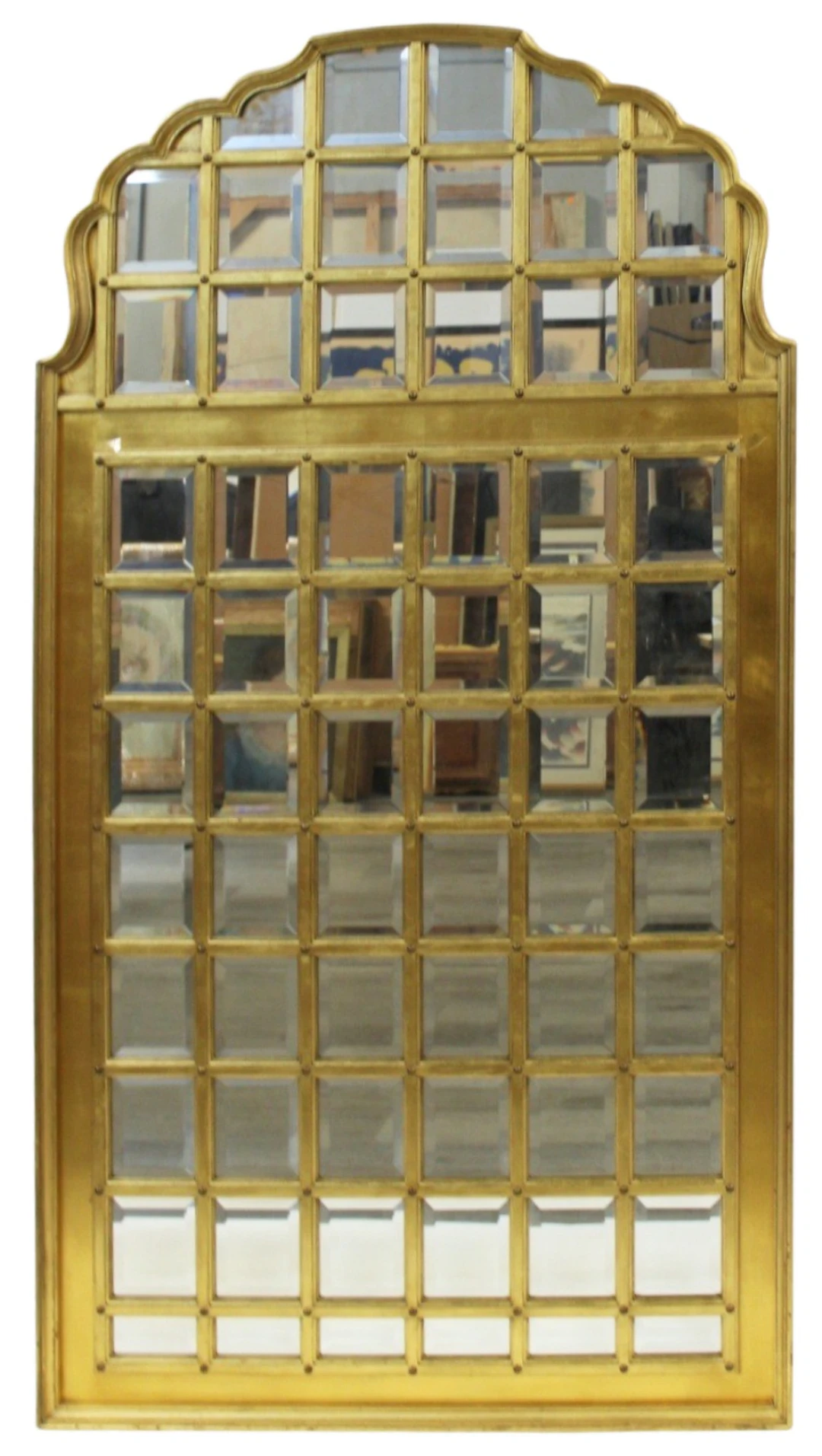 JOHN WIDDICOMB Signed Giltwood Mirror.
